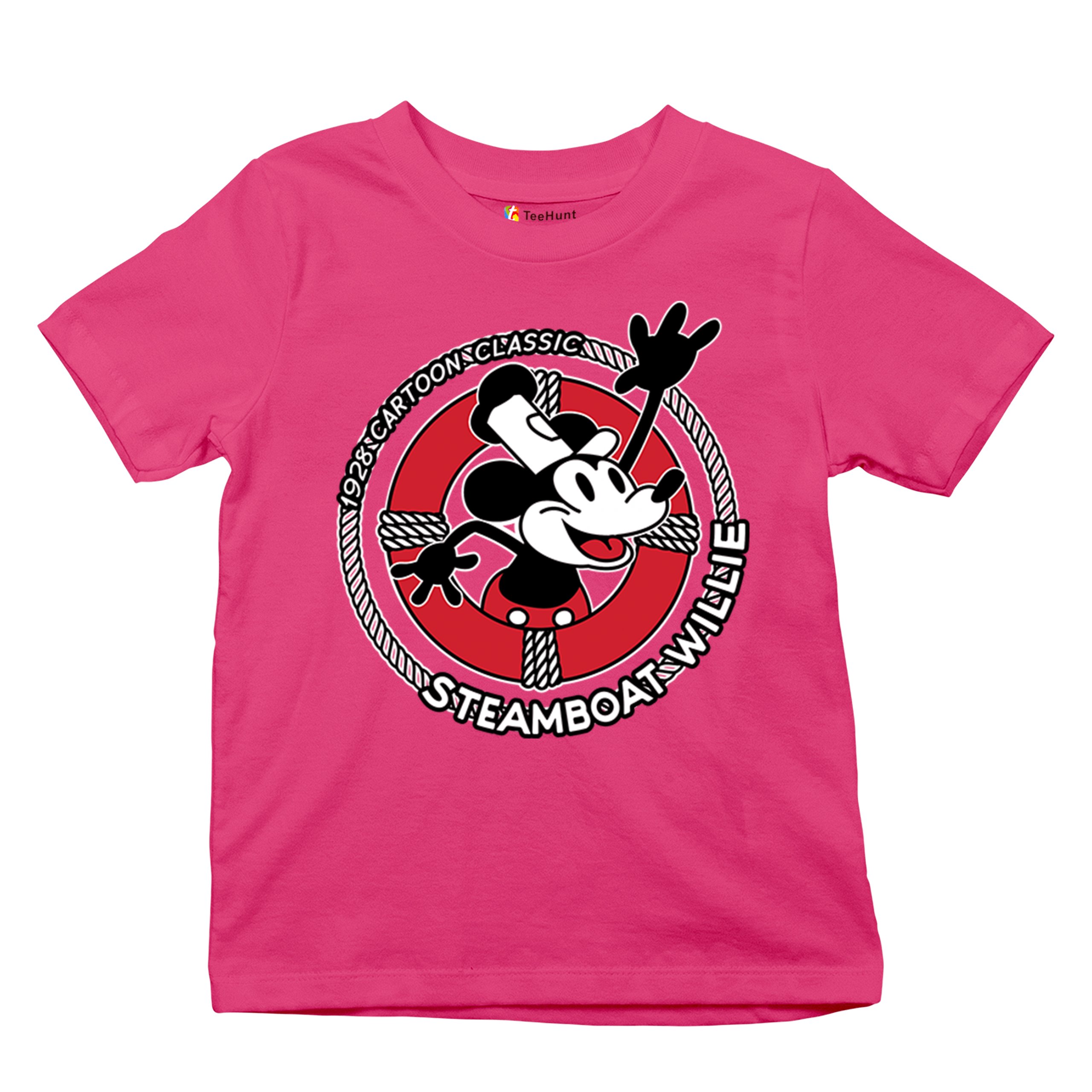 Steamboat Willie Life Preserver Youth T-shirt Funny Classic Cartoon Beach Kids - Picture 48 of 50