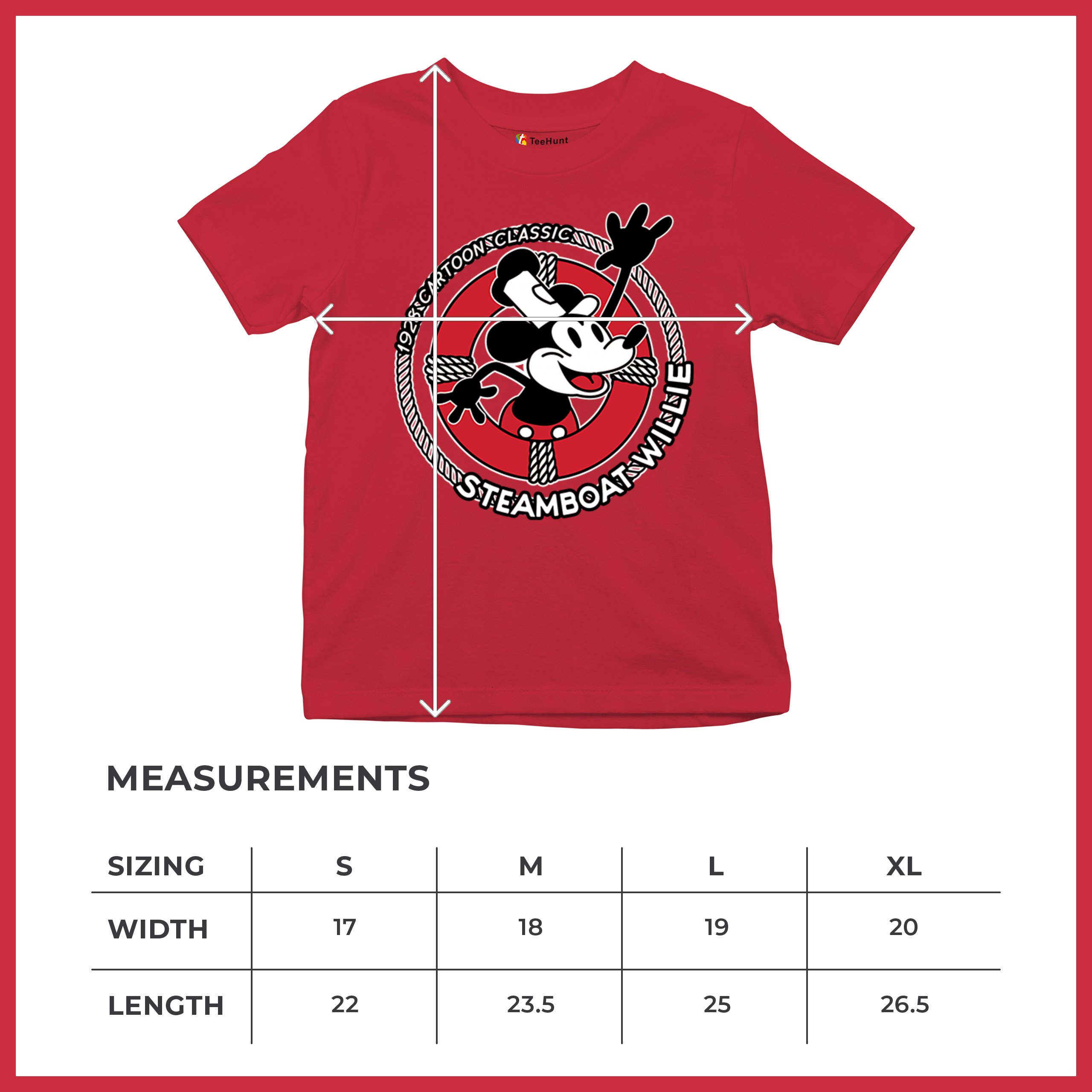 Steamboat Willie Life Preserver Youth T-shirt Funny Classic Cartoon Beach Kids - Picture 22 of 50