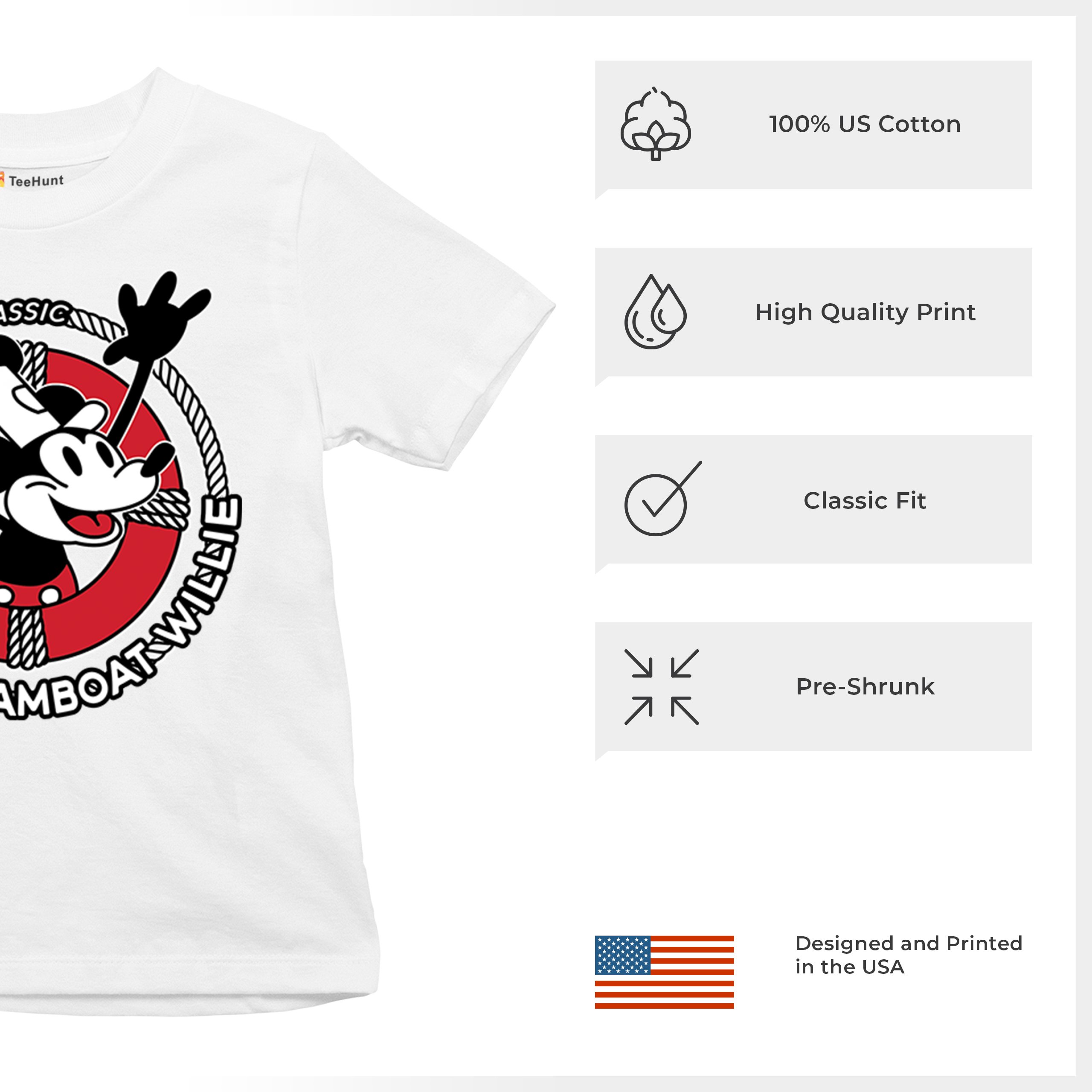 Steamboat Willie Life Preserver Youth T-shirt Funny Classic Cartoon Beach Kids - Picture 28 of 50