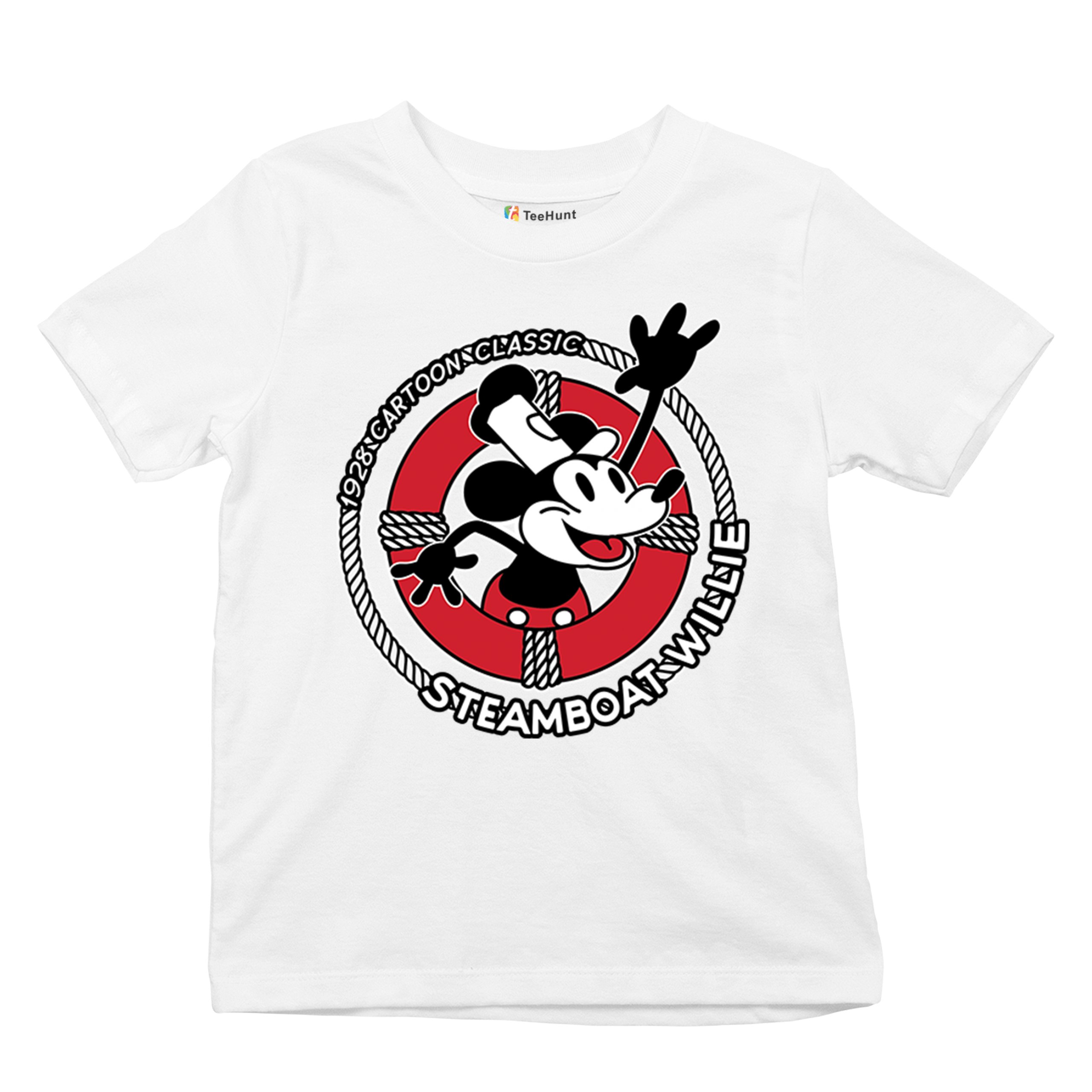 Steamboat Willie Life Preserver Youth T-shirt Funny Classic Cartoon Beach Kids - Picture 27 of 50