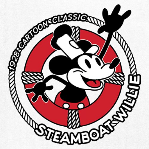 Steamboat Willie Life Preserver Youth T-shirt Funny Classic Cartoon Beach Kids - Picture 25 of 50