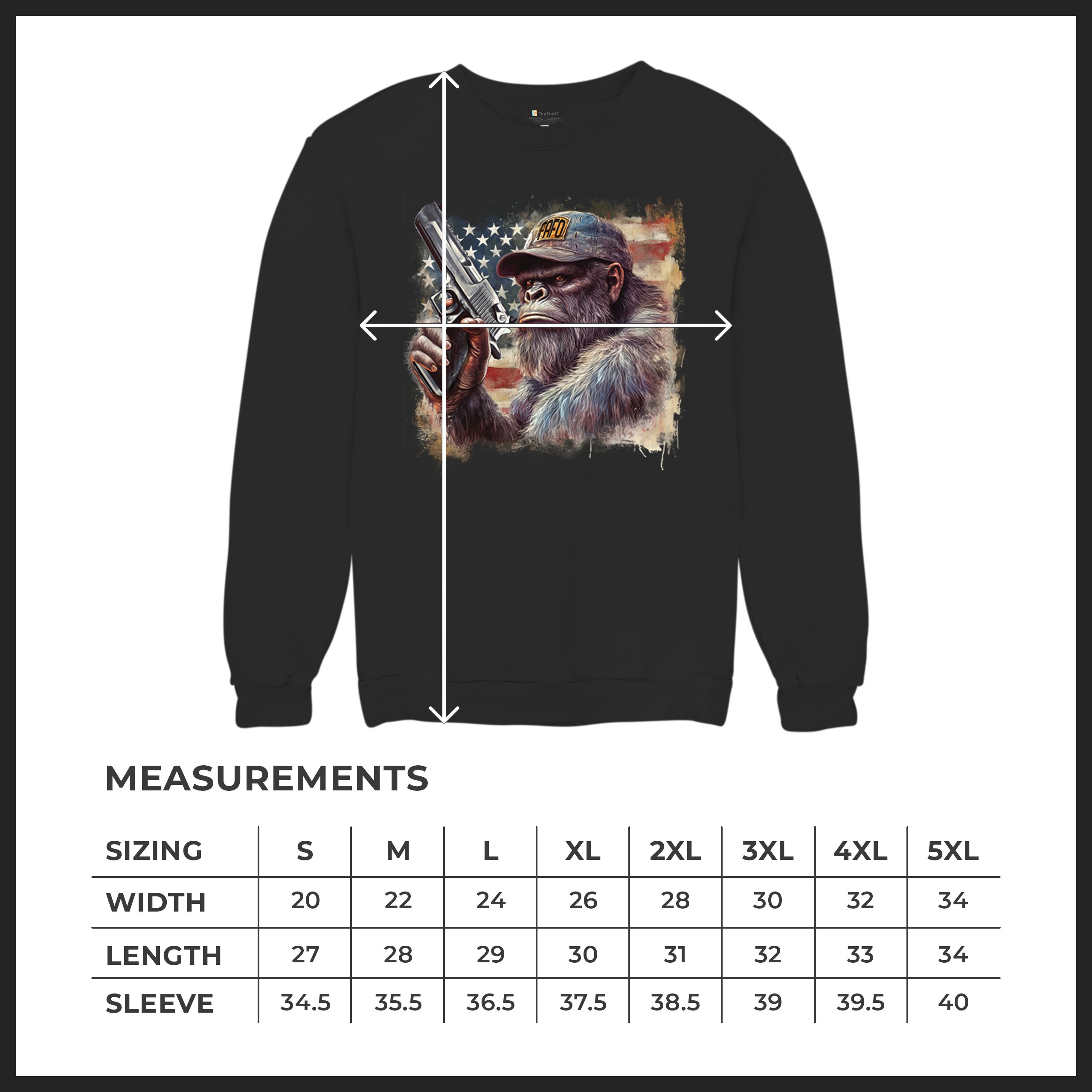 FAFO Bigfoot Sweatshirt F Around and Find Out American 2nd Amendment Crewneck - Picture 8 of 50