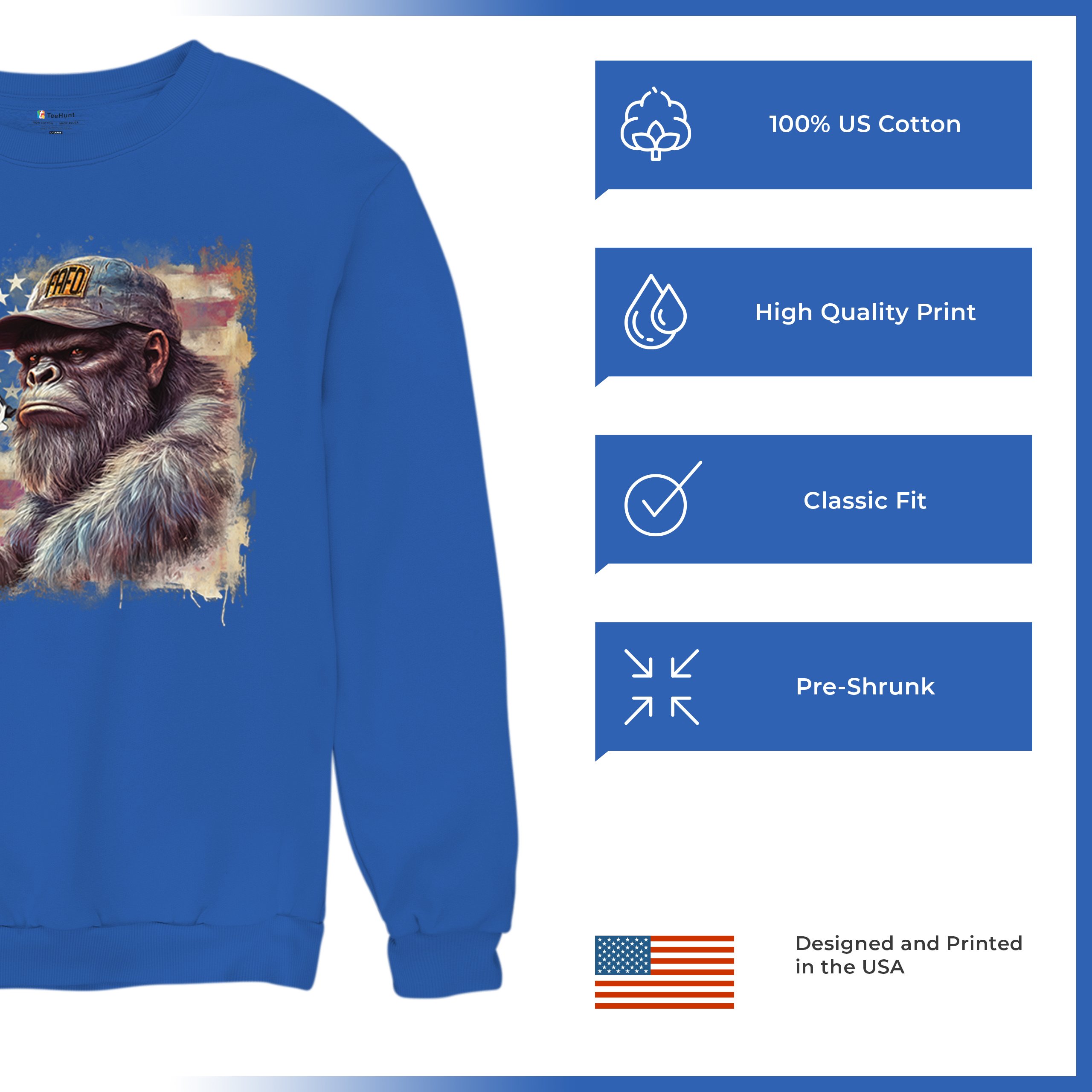 FAFO Bigfoot Sweatshirt F Around and Find Out American 2nd Amendment Crewneck - Picture 49 of 50