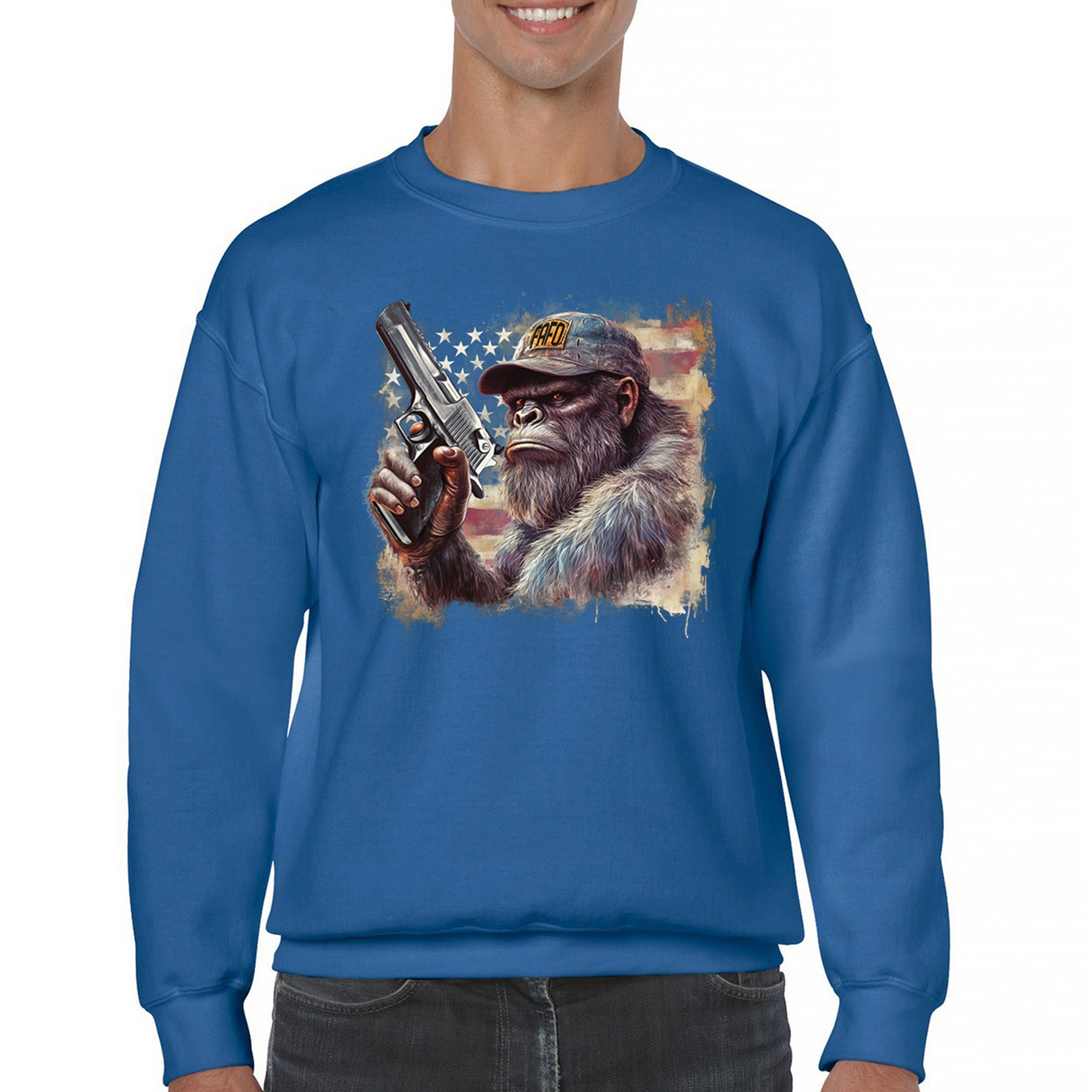 FAFO Bigfoot Sweatshirt F Around and Find Out American 2nd Amendment Crewneck - Picture 44 of 50