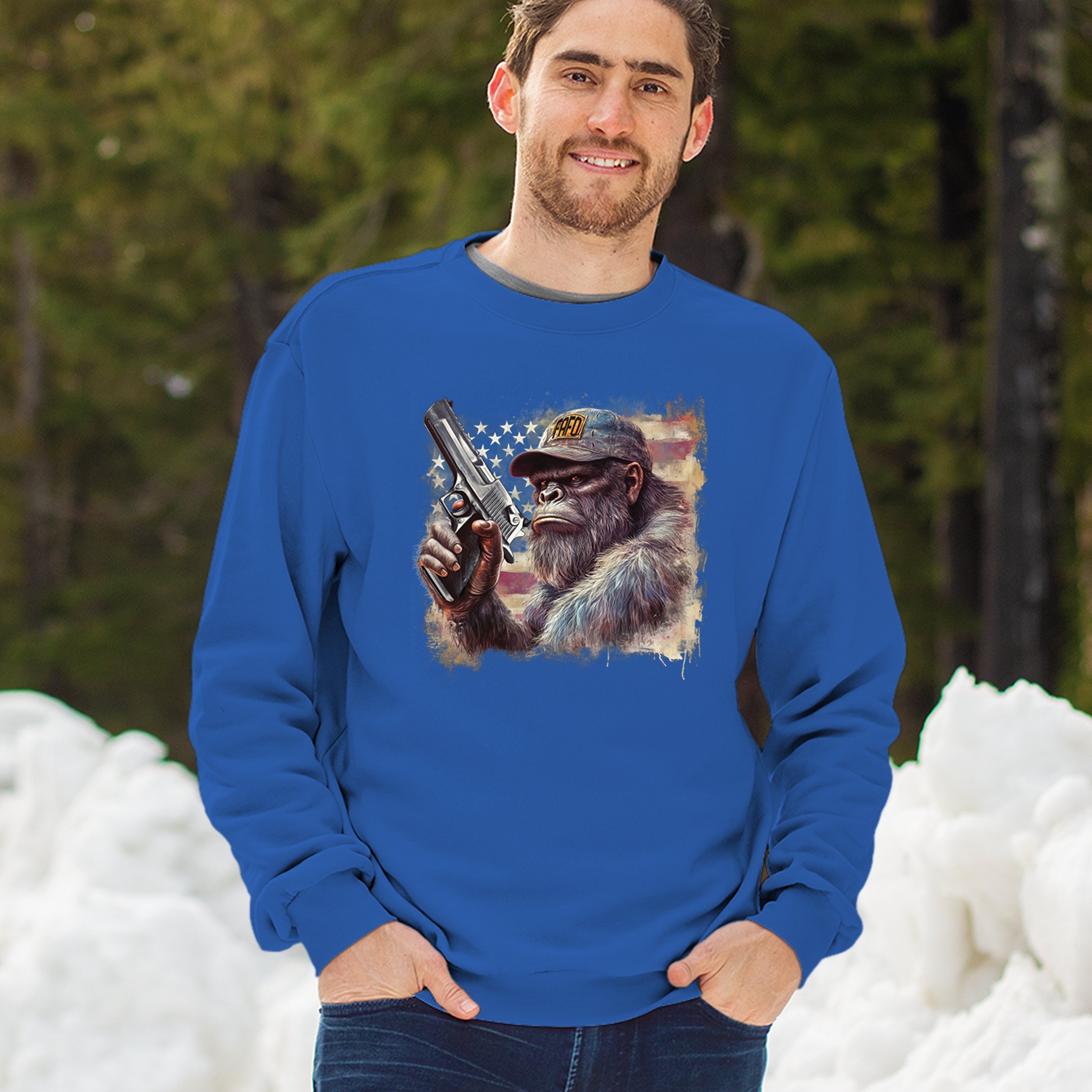 FAFO Bigfoot Sweatshirt F Around and Find Out American 2nd Amendment Crewneck - Picture 47 of 50