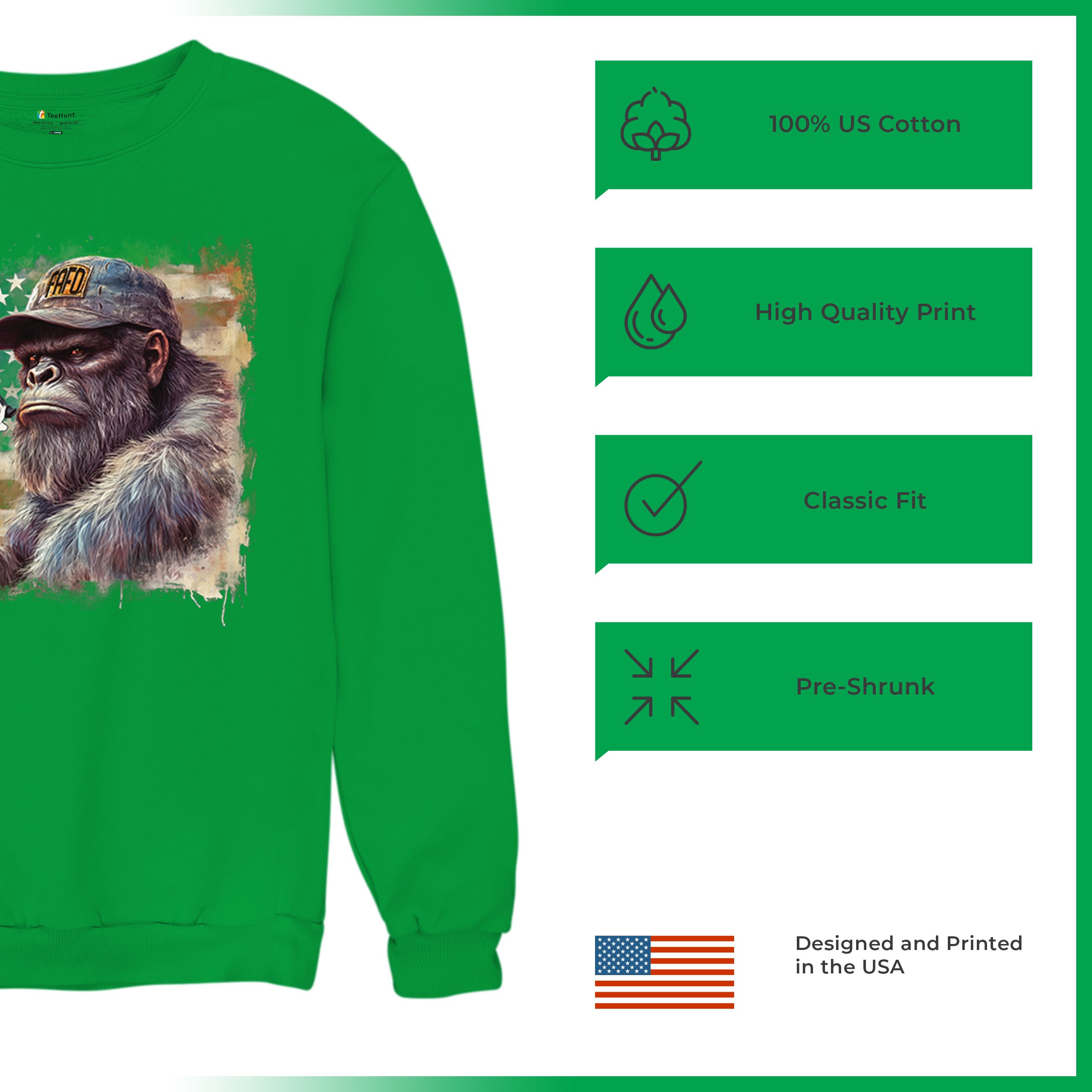 FAFO Bigfoot Sweatshirt F Around and Find Out American 2nd Amendment Crewneck - Picture 42 of 50