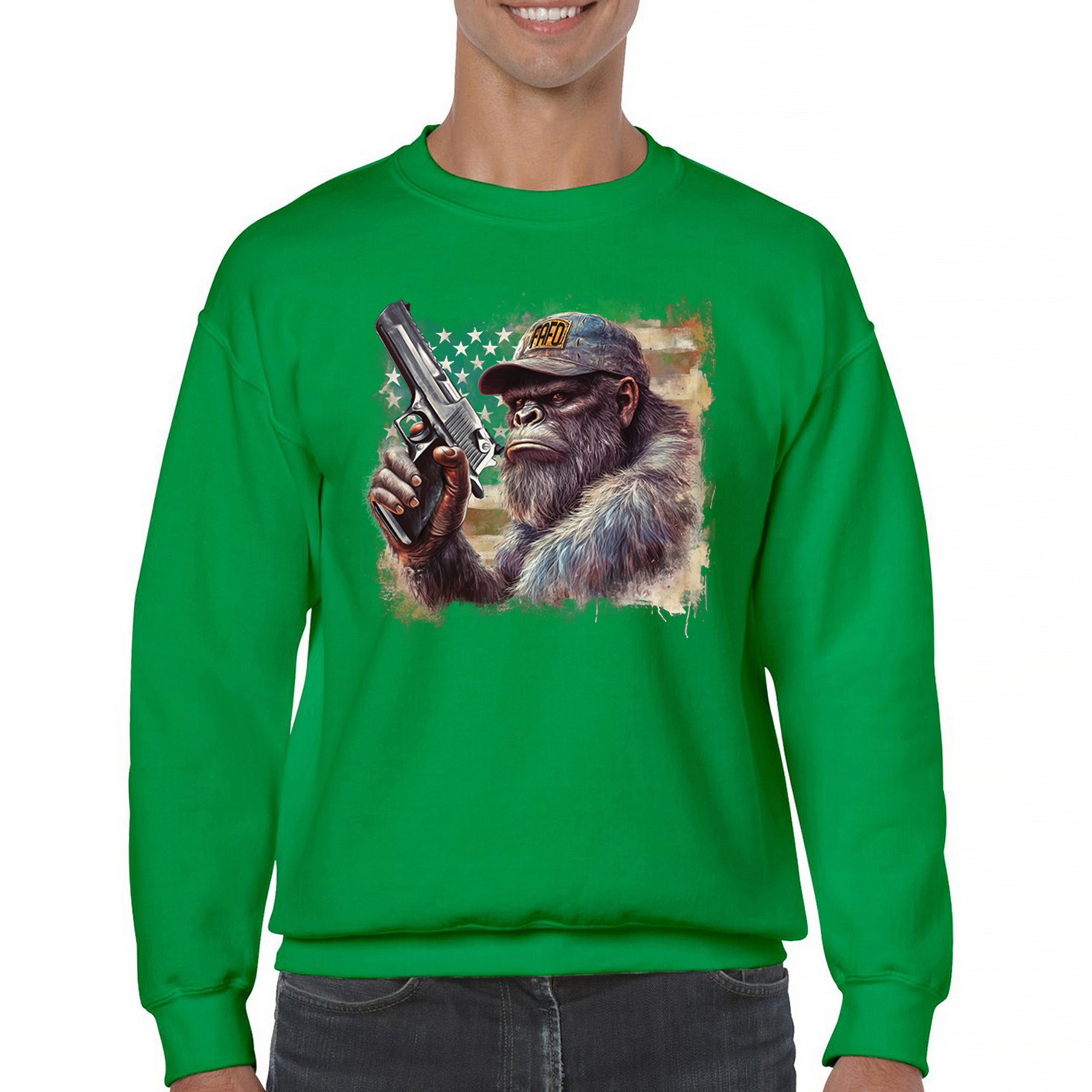 FAFO Bigfoot Sweatshirt F Around and Find Out American 2nd Amendment Crewneck - Picture 37 of 50