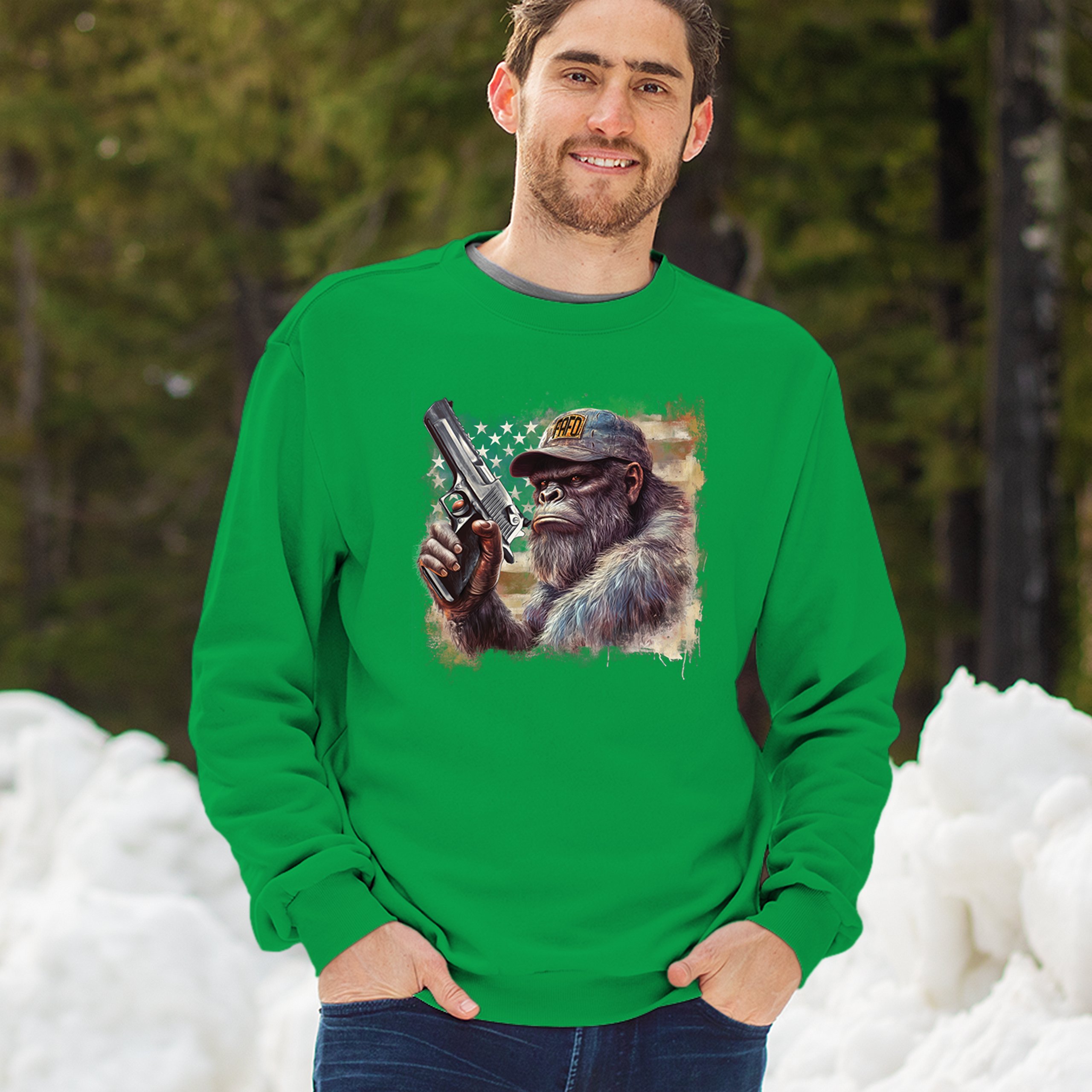 FAFO Bigfoot Sweatshirt F Around and Find Out American 2nd Amendment Crewneck - Picture 40 of 50