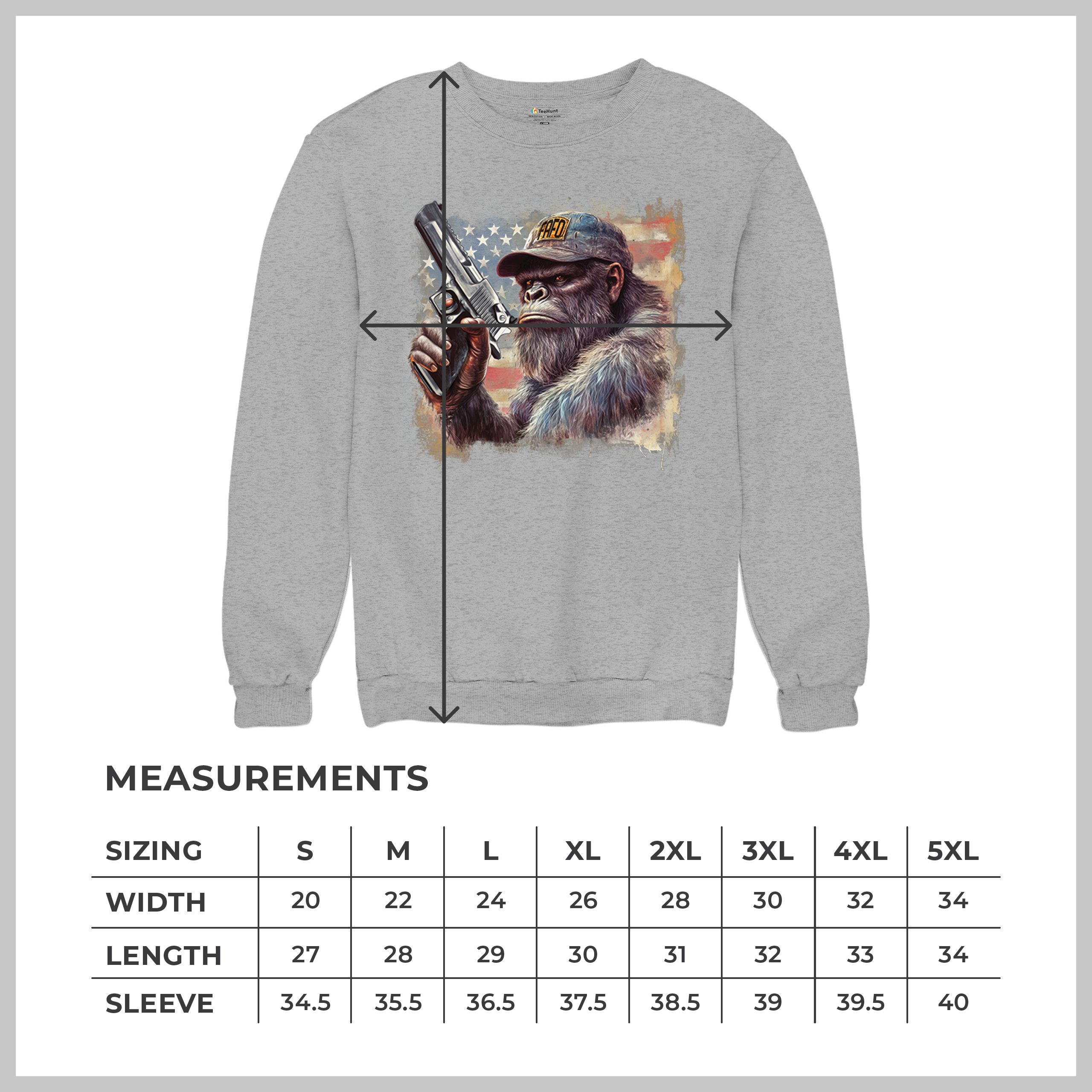 FAFO Bigfoot Sweatshirt F Around and Find Out American 2nd Amendment Crewneck - Picture 15 of 50