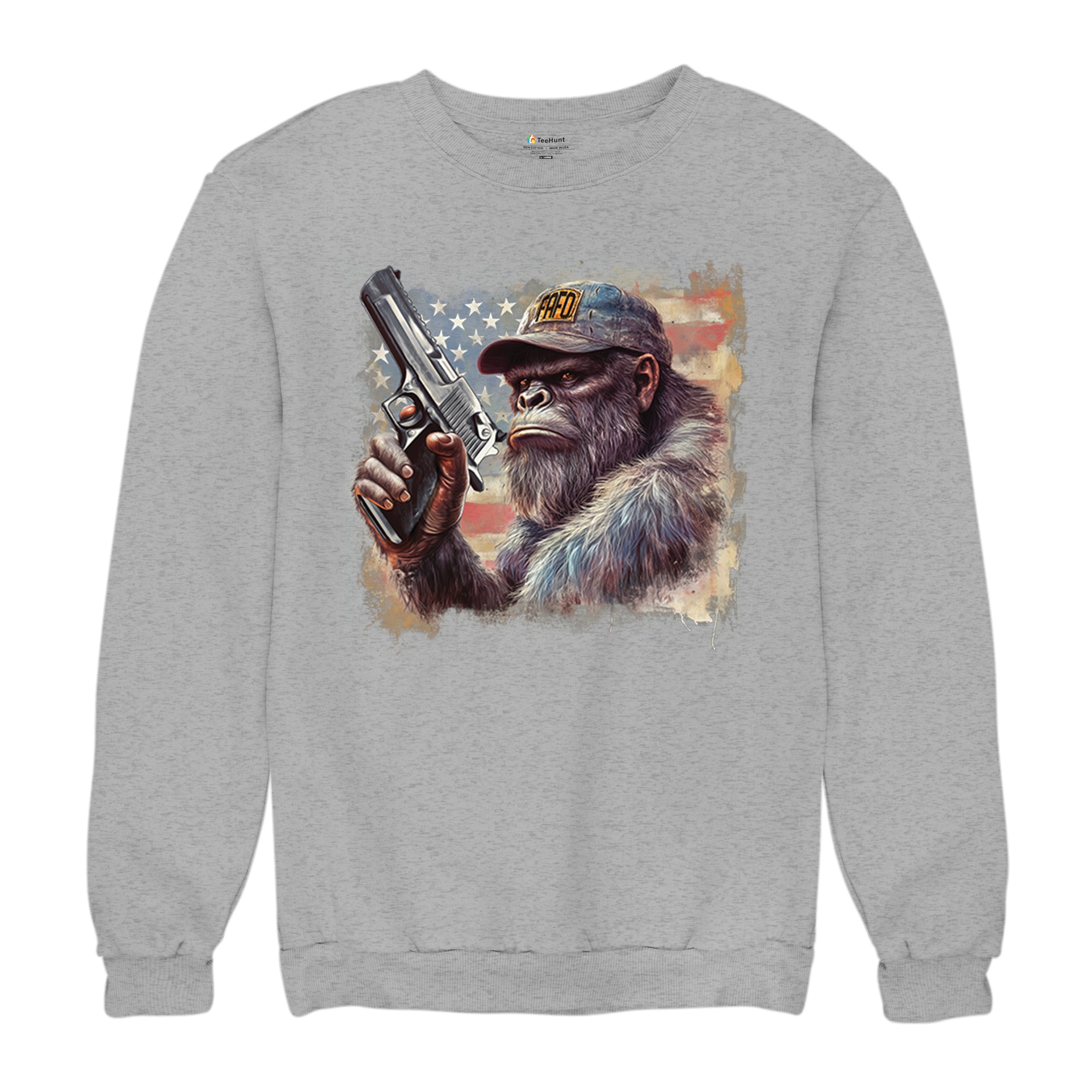 FAFO Bigfoot Sweatshirt F Around and Find Out American 2nd Amendment Crewneck - Picture 13 of 50