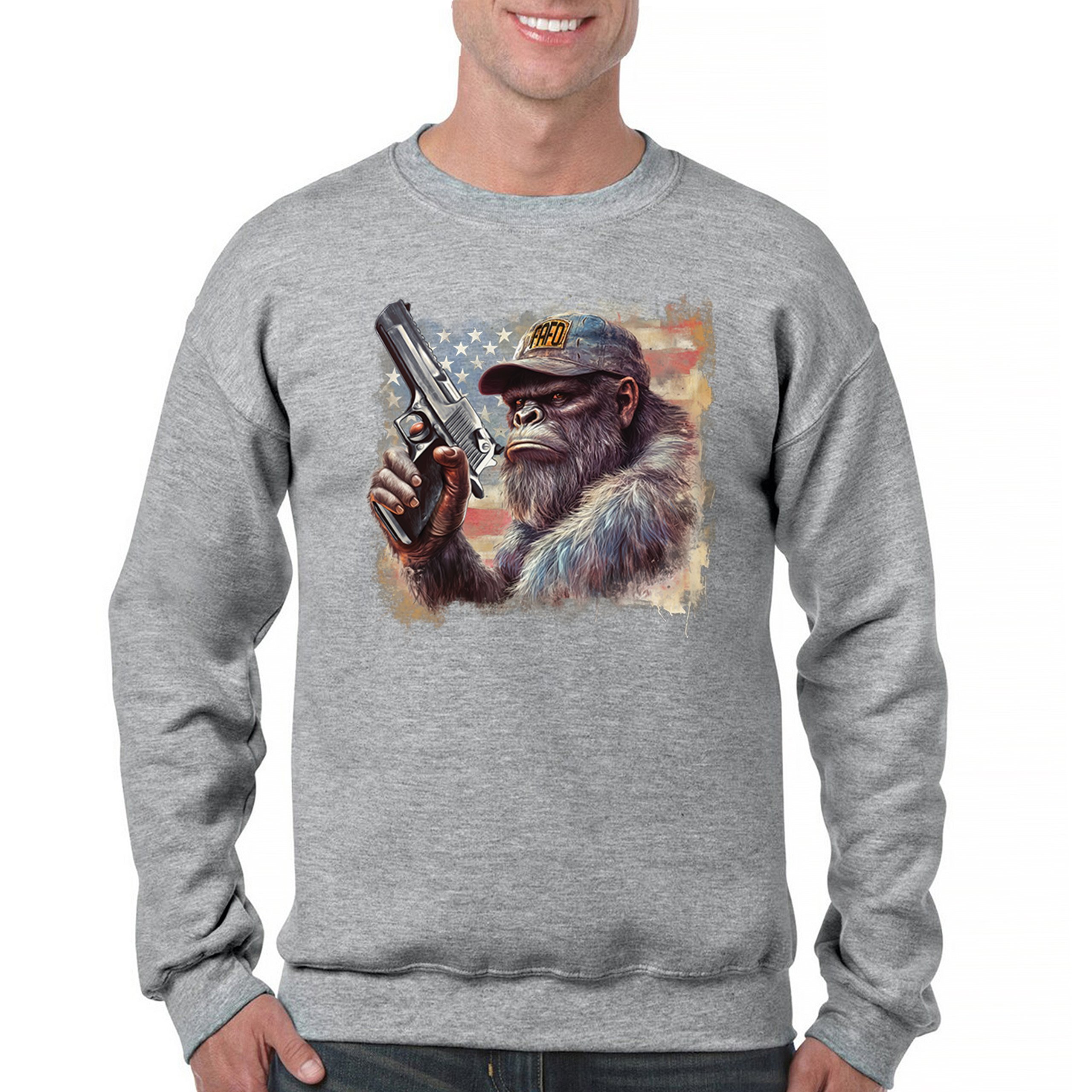 FAFO Bigfoot Sweatshirt F Around and Find Out American 2nd Amendment Crewneck - Picture 9 of 50