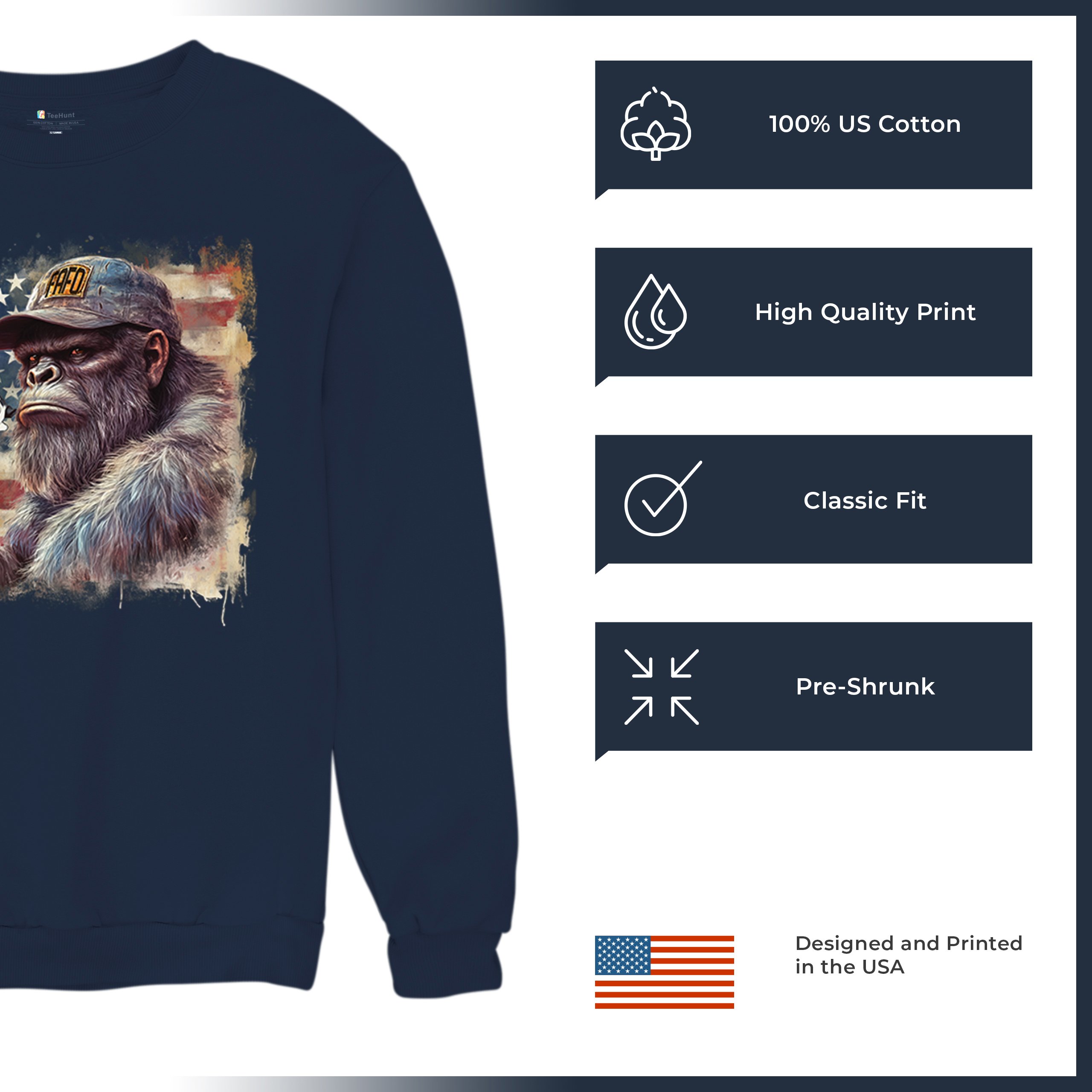 FAFO Bigfoot Sweatshirt F Around and Find Out American 2nd Amendment Crewneck - Picture 35 of 50