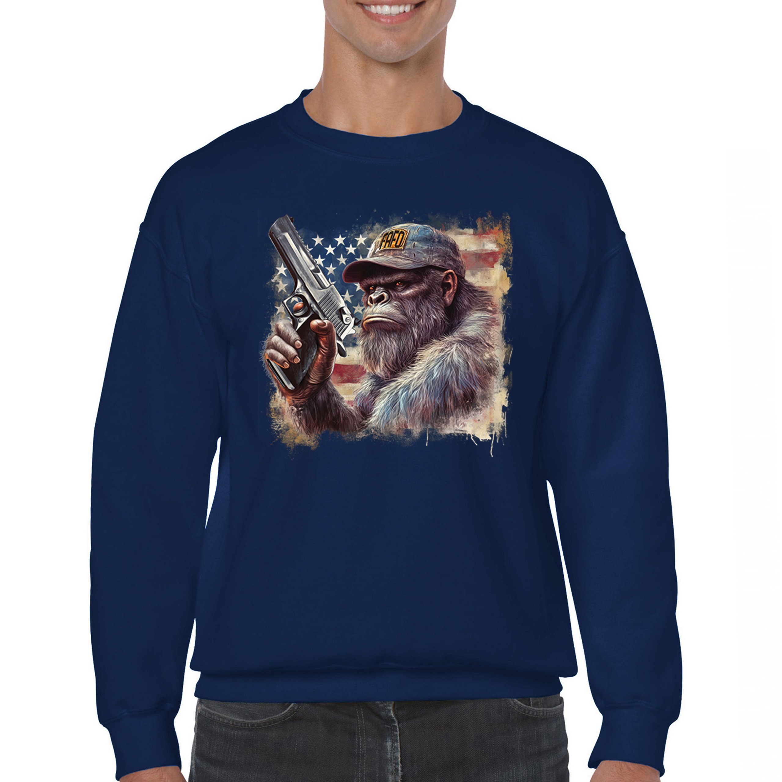 FAFO Bigfoot Sweatshirt F Around and Find Out American 2nd Amendment Crewneck - Picture 30 of 50