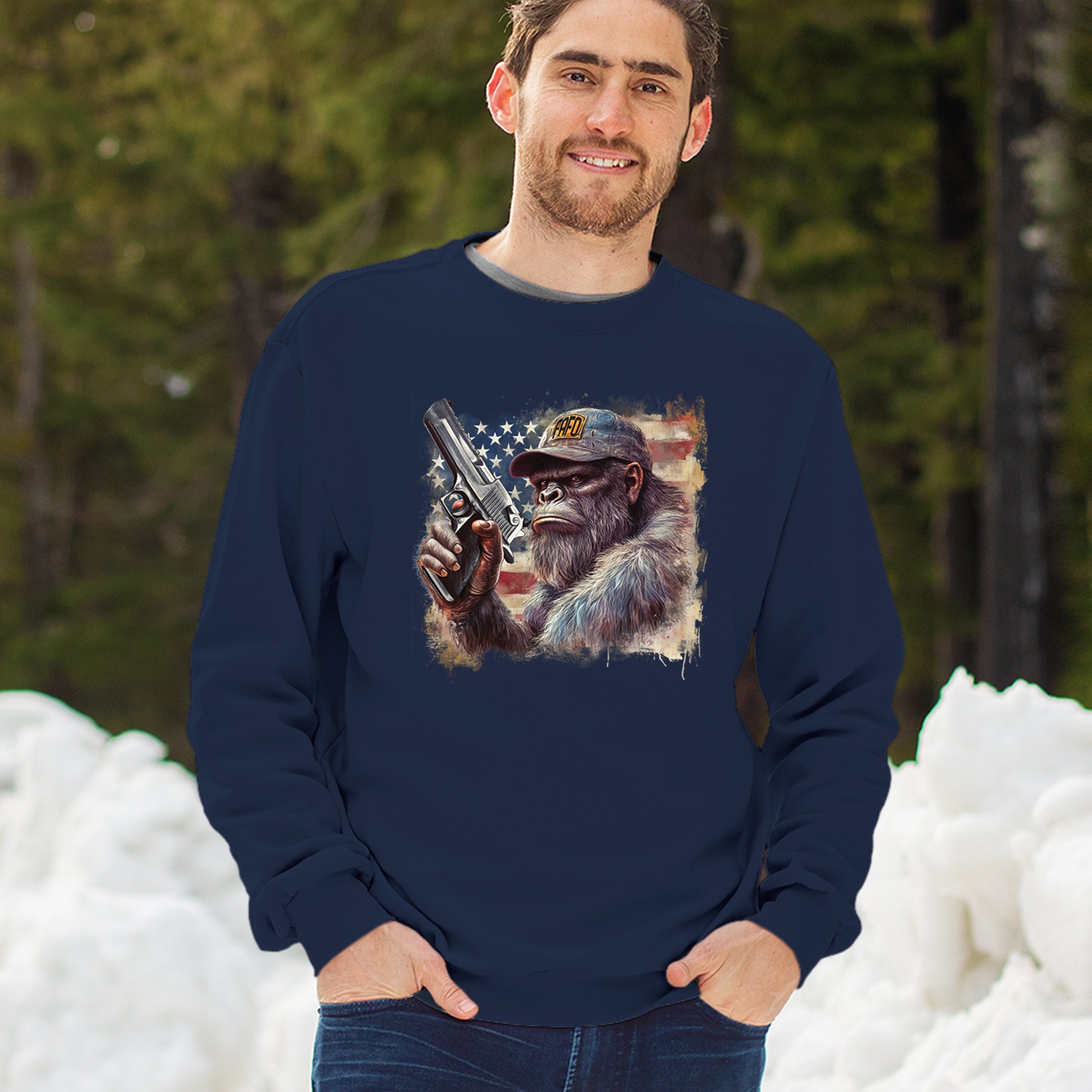 FAFO Bigfoot Sweatshirt F Around and Find Out American 2nd Amendment Crewneck - Picture 33 of 50