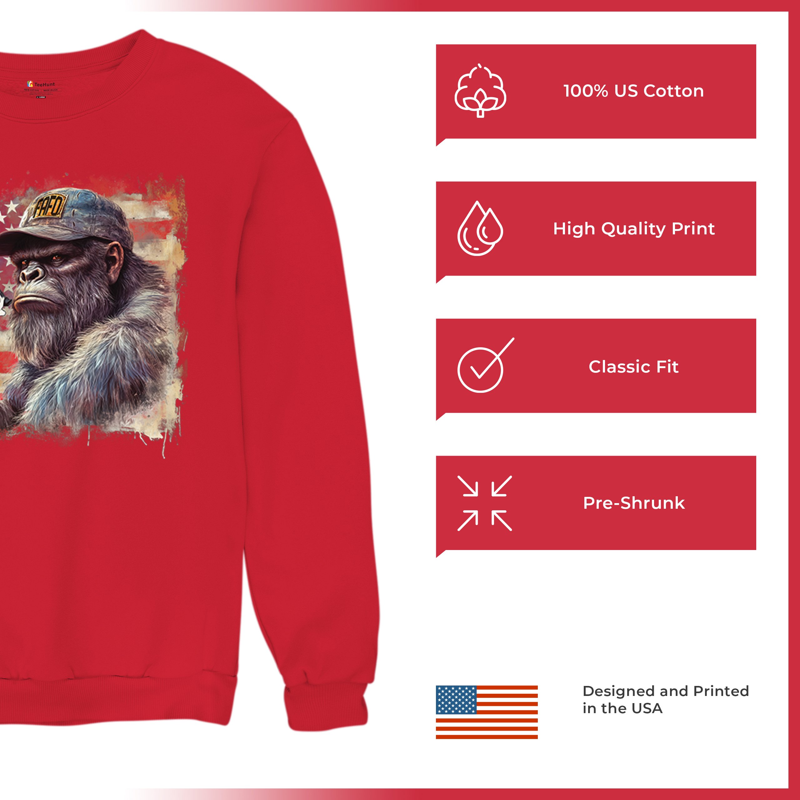 FAFO Bigfoot Sweatshirt F Around and Find Out American 2nd Amendment Crewneck - Picture 21 of 50
