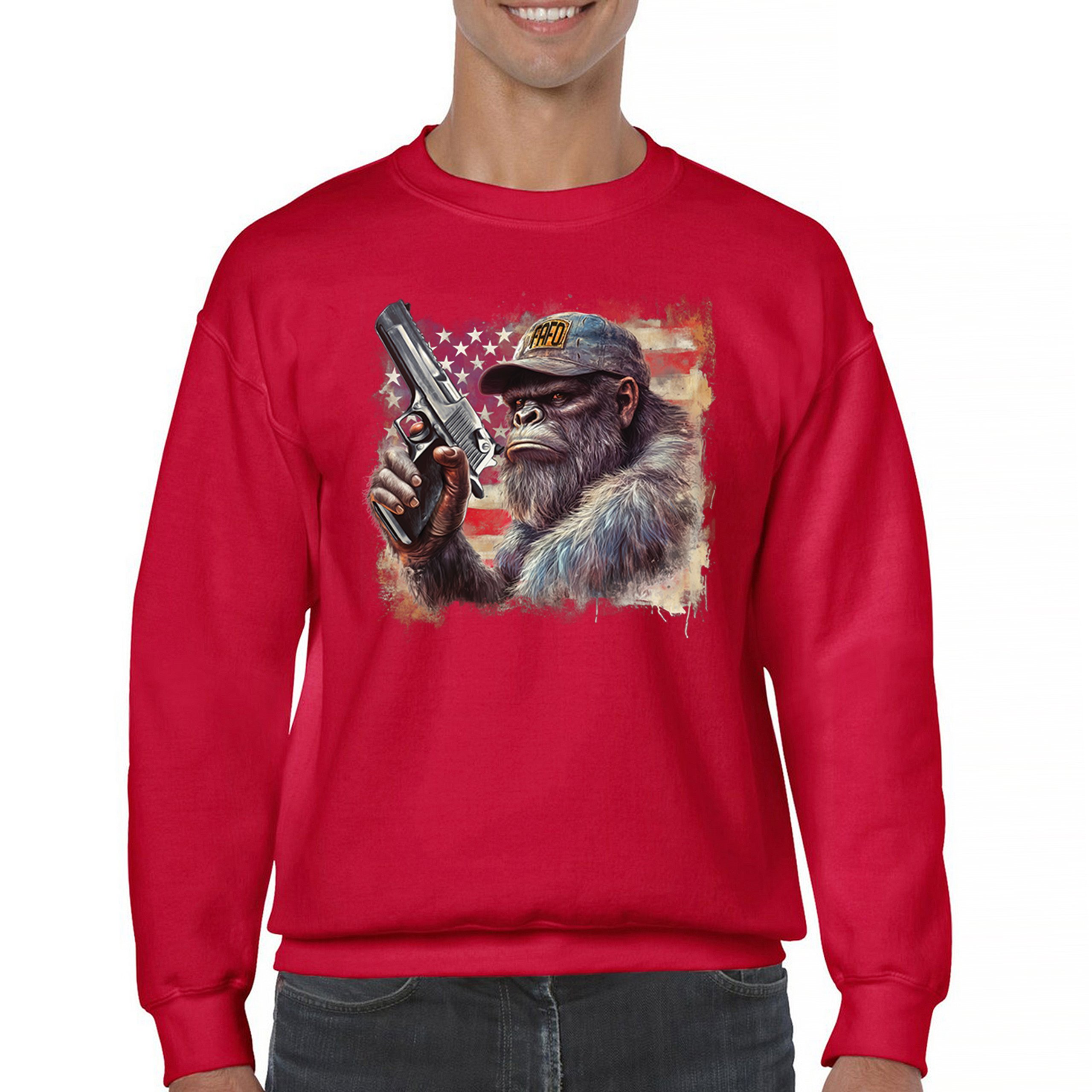 FAFO Bigfoot Sweatshirt F Around and Find Out American 2nd Amendment Crewneck - Picture 16 of 50