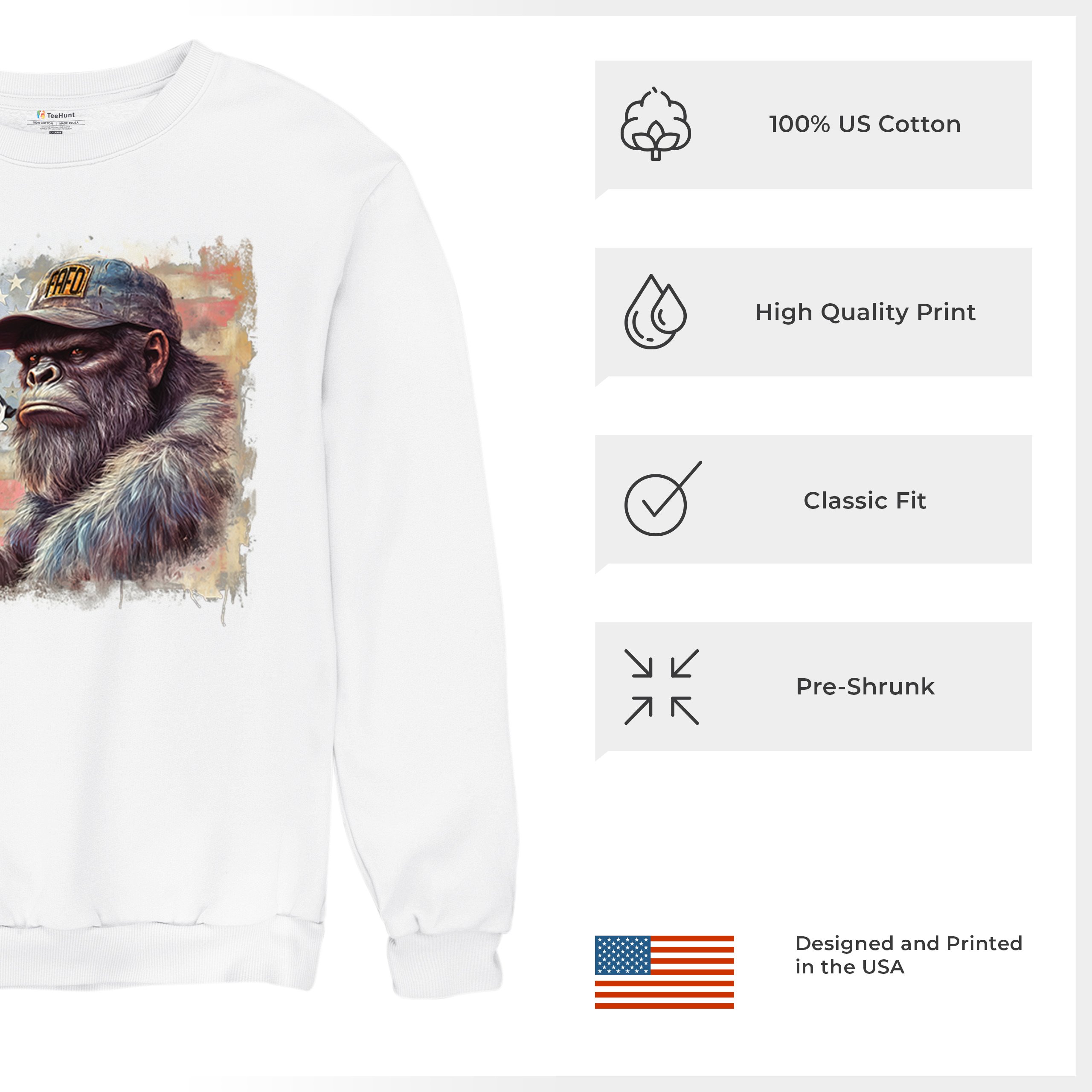 FAFO Bigfoot Sweatshirt F Around and Find Out American 2nd Amendment Crewneck - Picture 28 of 50