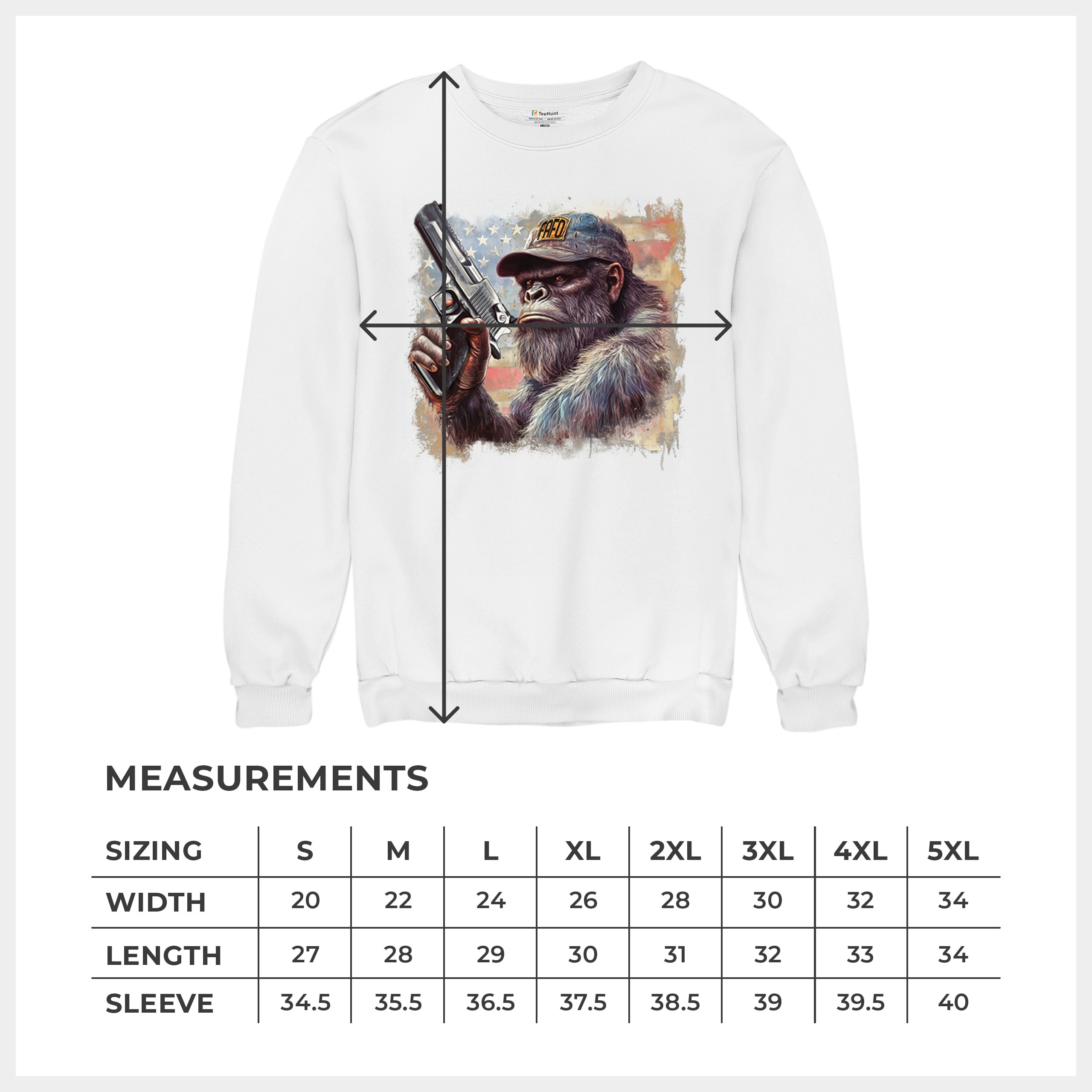 FAFO Bigfoot Sweatshirt F Around and Find Out American 2nd Amendment Crewneck - Picture 29 of 50