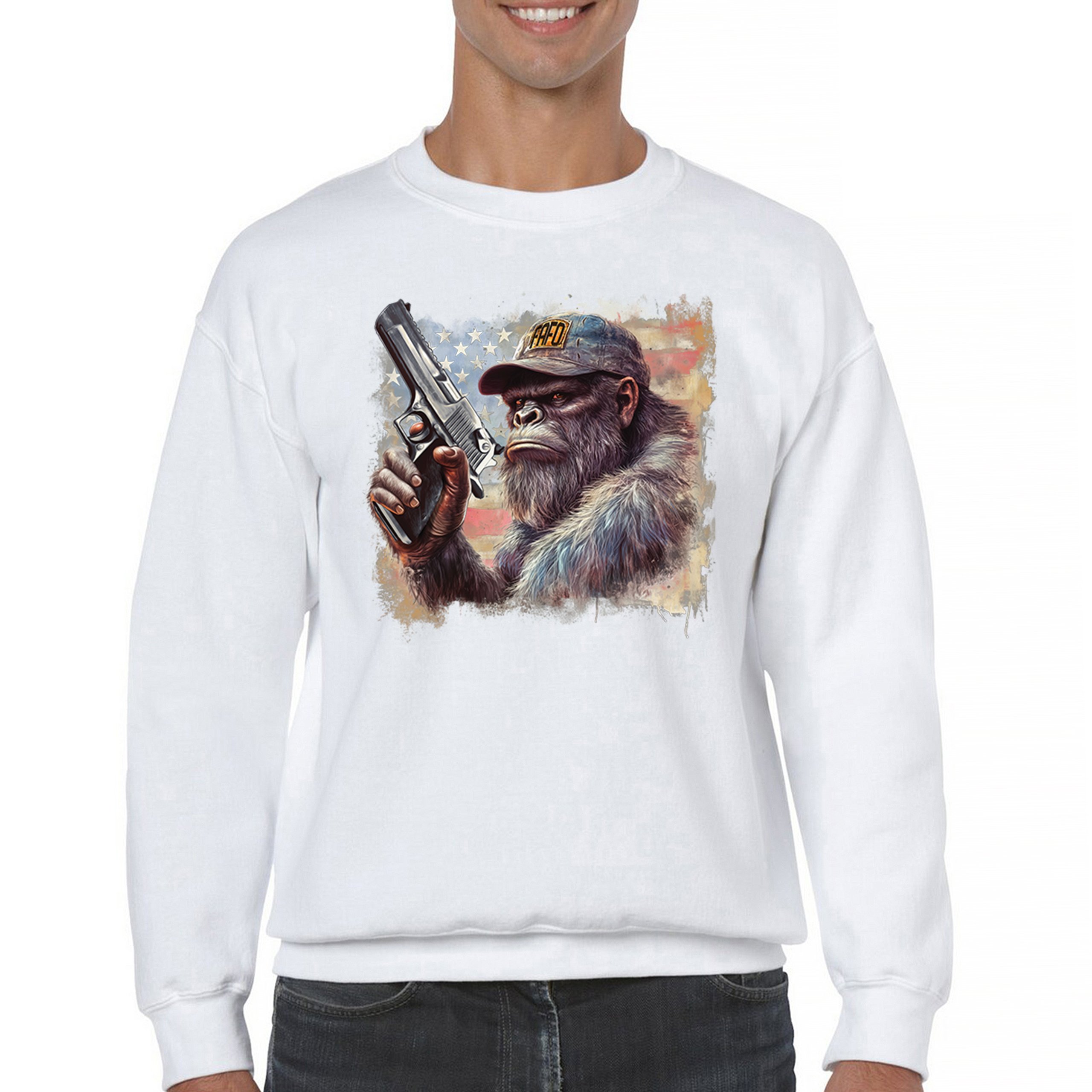 FAFO Bigfoot Sweatshirt F Around and Find Out American 2nd Amendment Crewneck - Picture 23 of 50