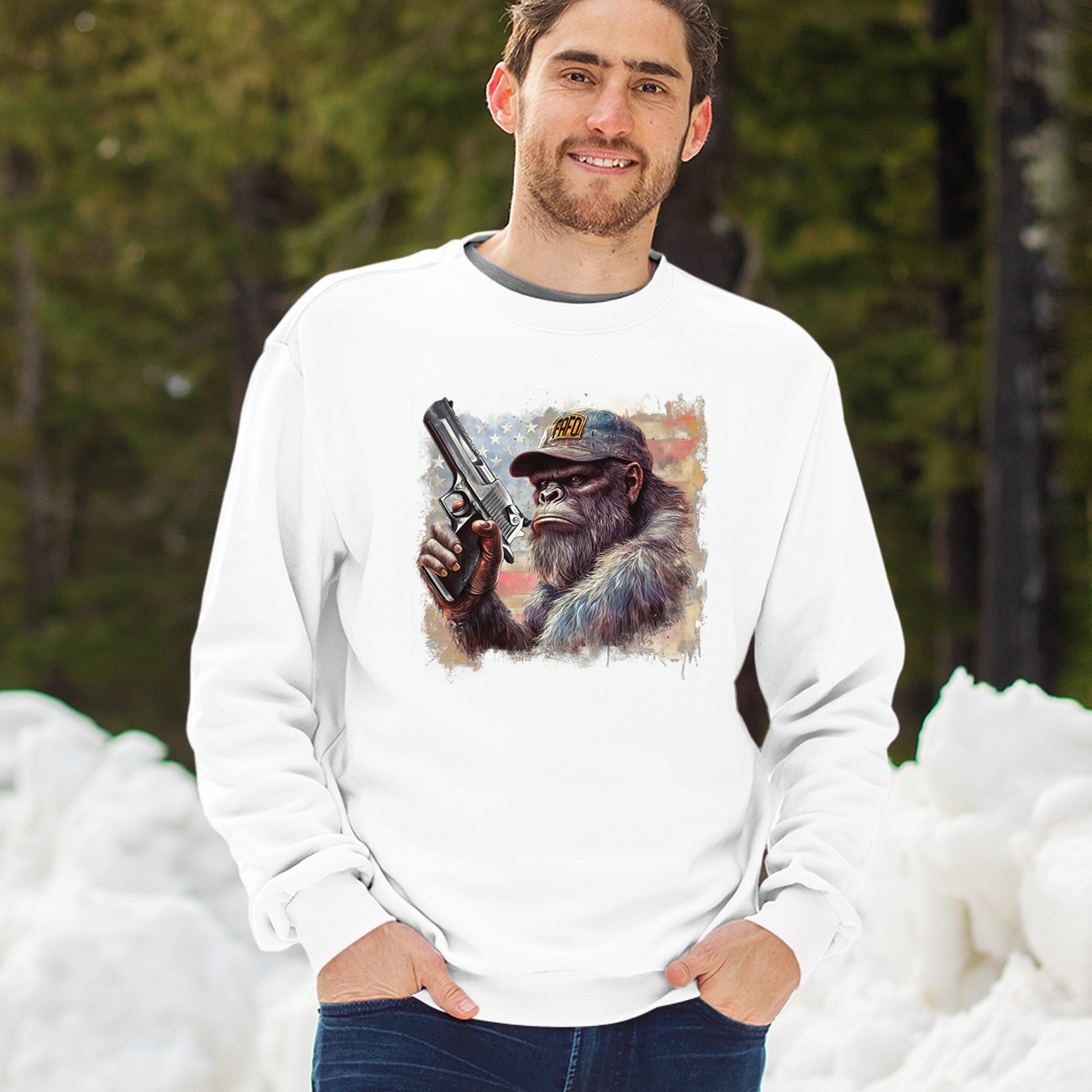 FAFO Bigfoot Sweatshirt F Around and Find Out American 2nd Amendment Crewneck - Picture 26 of 50