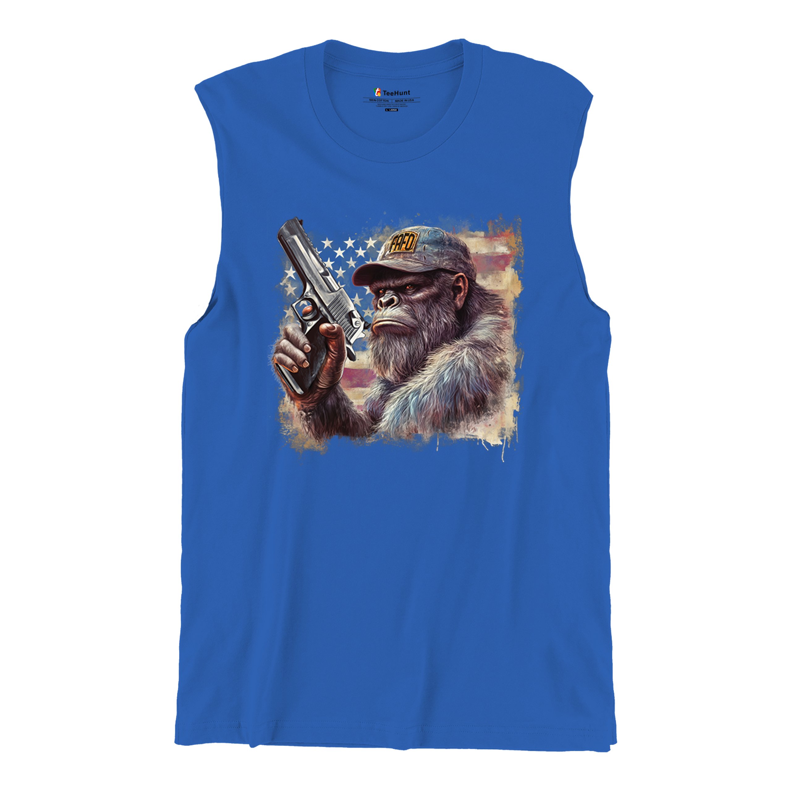 FAFO Bigfoot Muscle Shirt F Around and Find Out American 2nd Amendment Men's - Picture 41 of 43