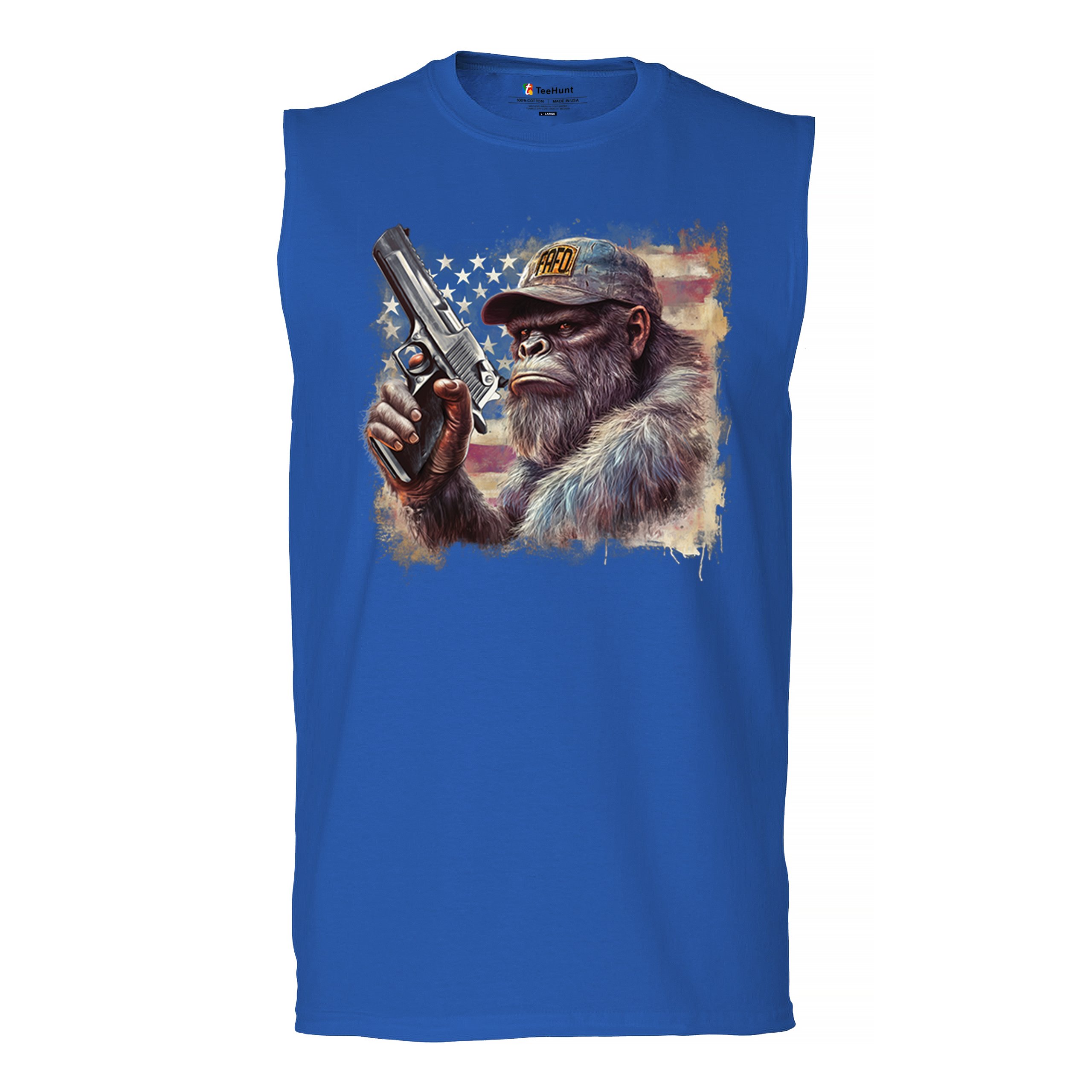 FAFO Bigfoot Muscle Shirt F Around and Find Out American 2nd Amendment Men's - Picture 37 of 43