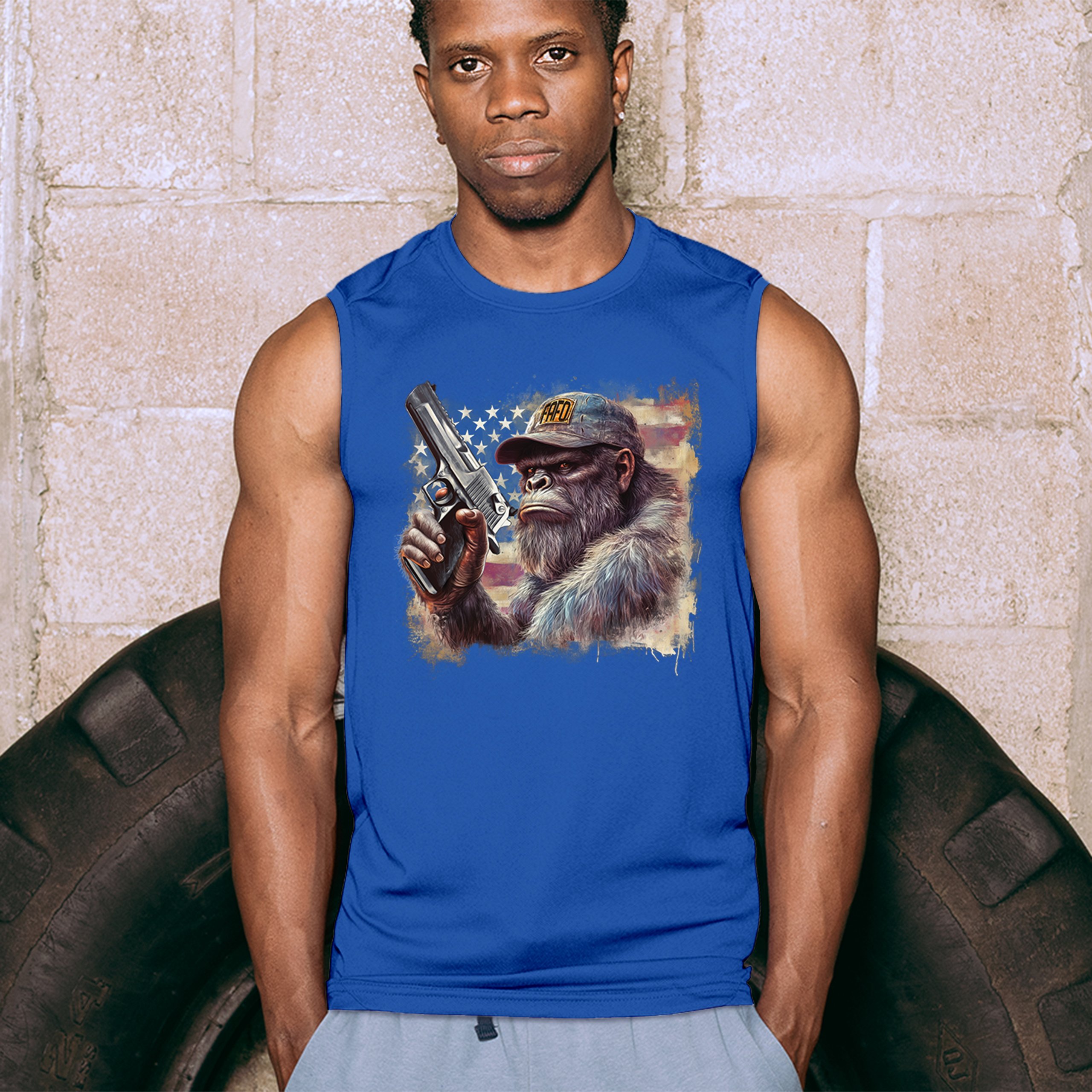 FAFO Bigfoot Muscle Shirt F Around and Find Out American 2nd Amendment Men's - Picture 40 of 43