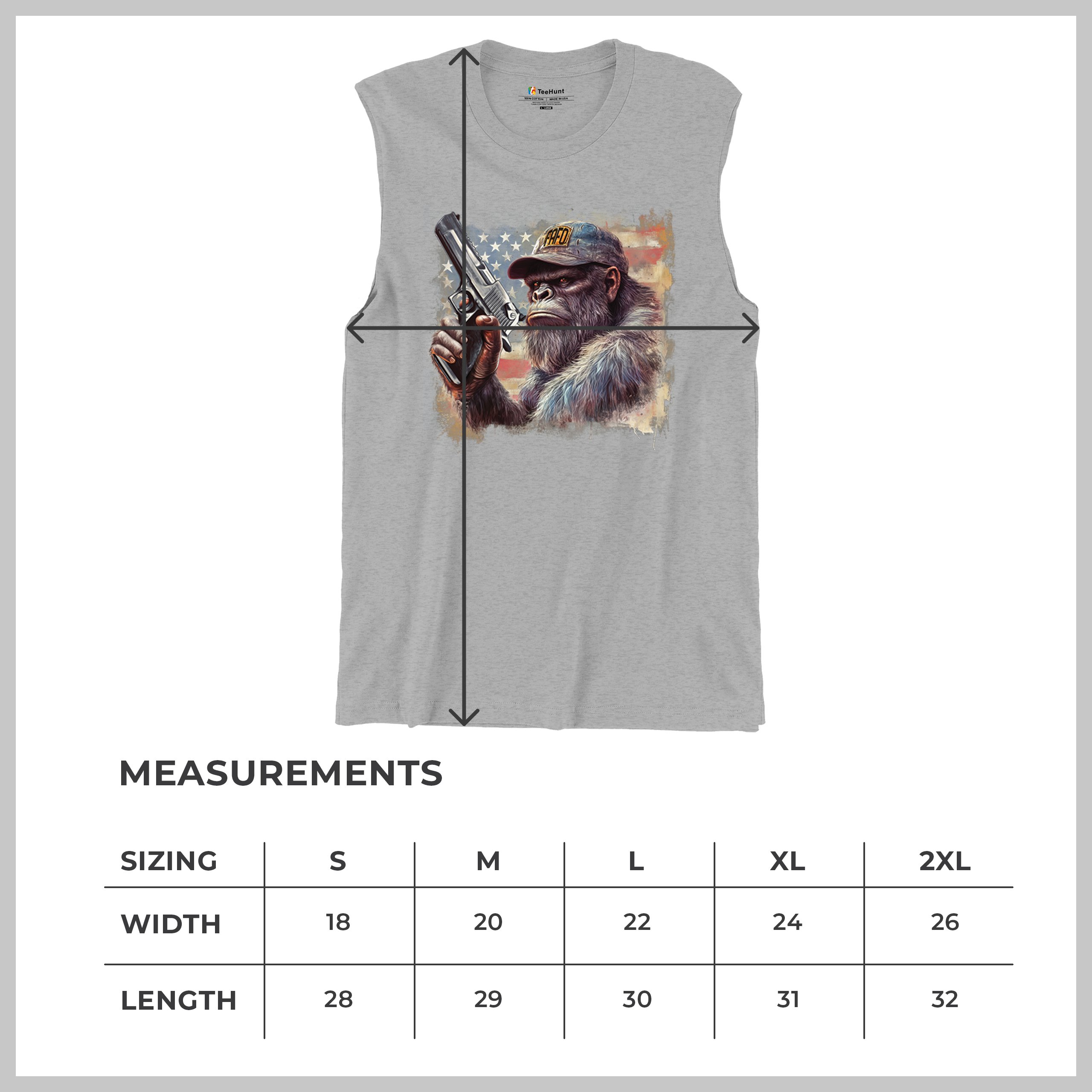 FAFO Bigfoot Muscle Shirt F Around and Find Out American 2nd Amendment Men's - Picture 15 of 43
