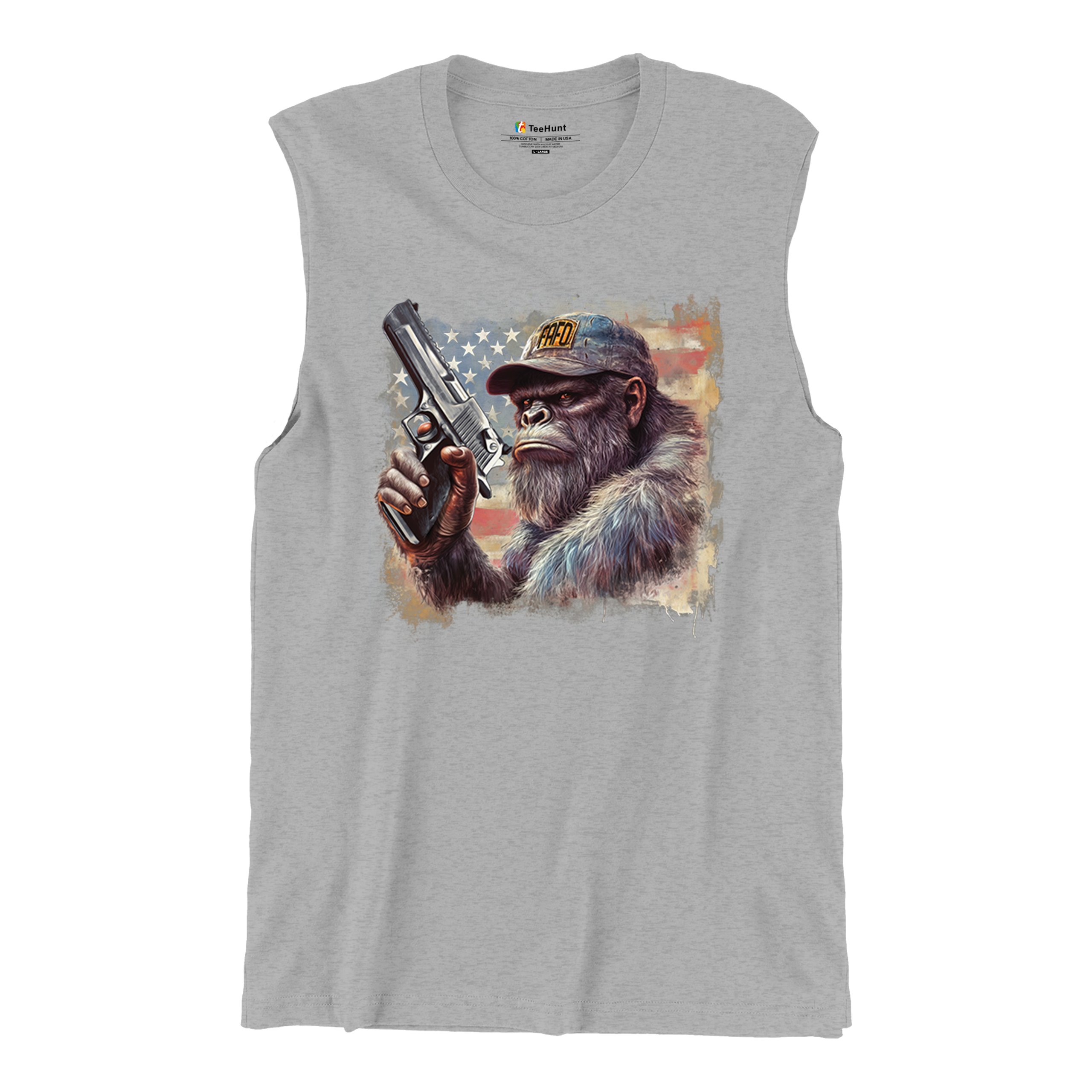 FAFO Bigfoot Muscle Shirt F Around and Find Out American 2nd Amendment Men's - Picture 13 of 43