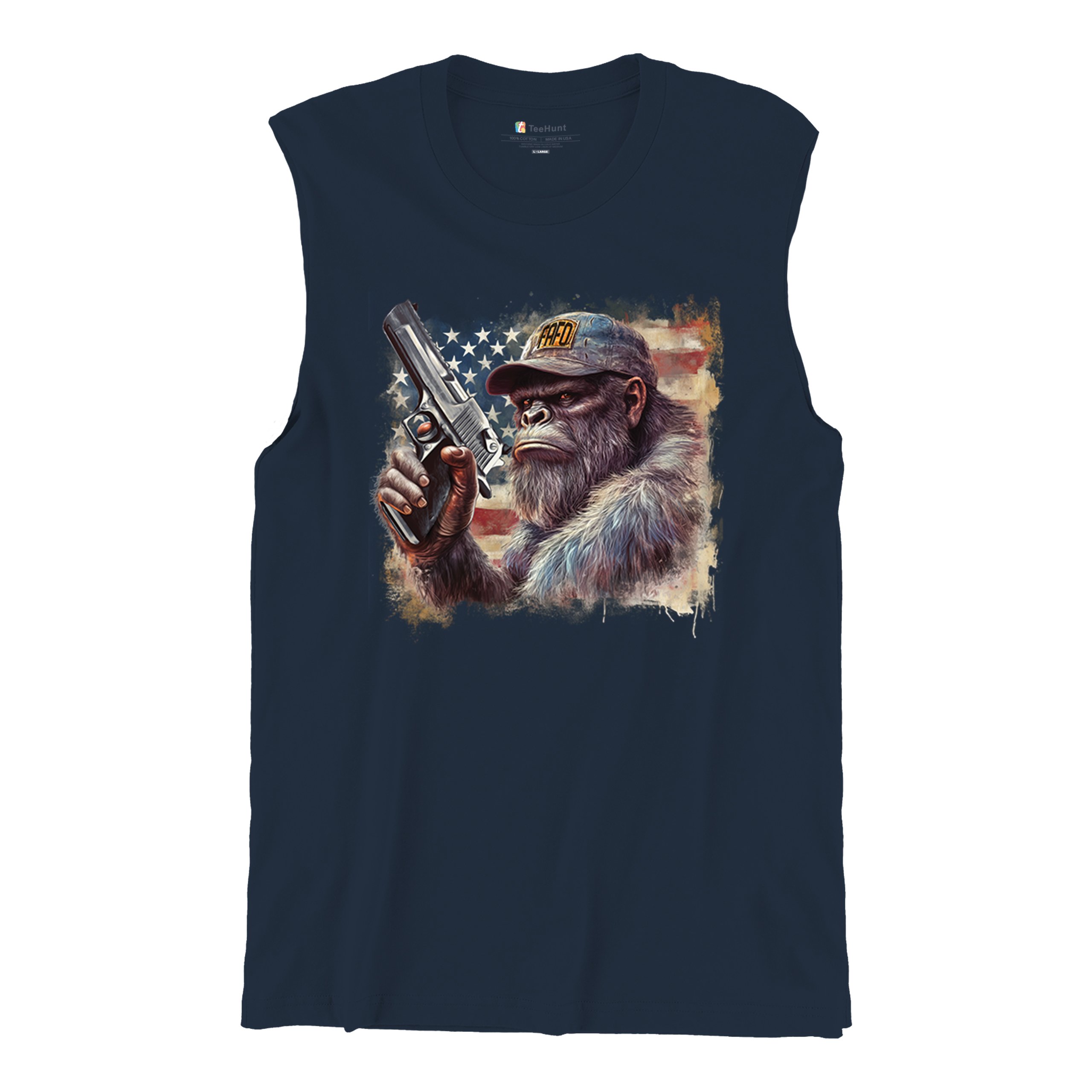 FAFO Bigfoot Muscle Shirt F Around and Find Out American 2nd Amendment Men's - Picture 34 of 43