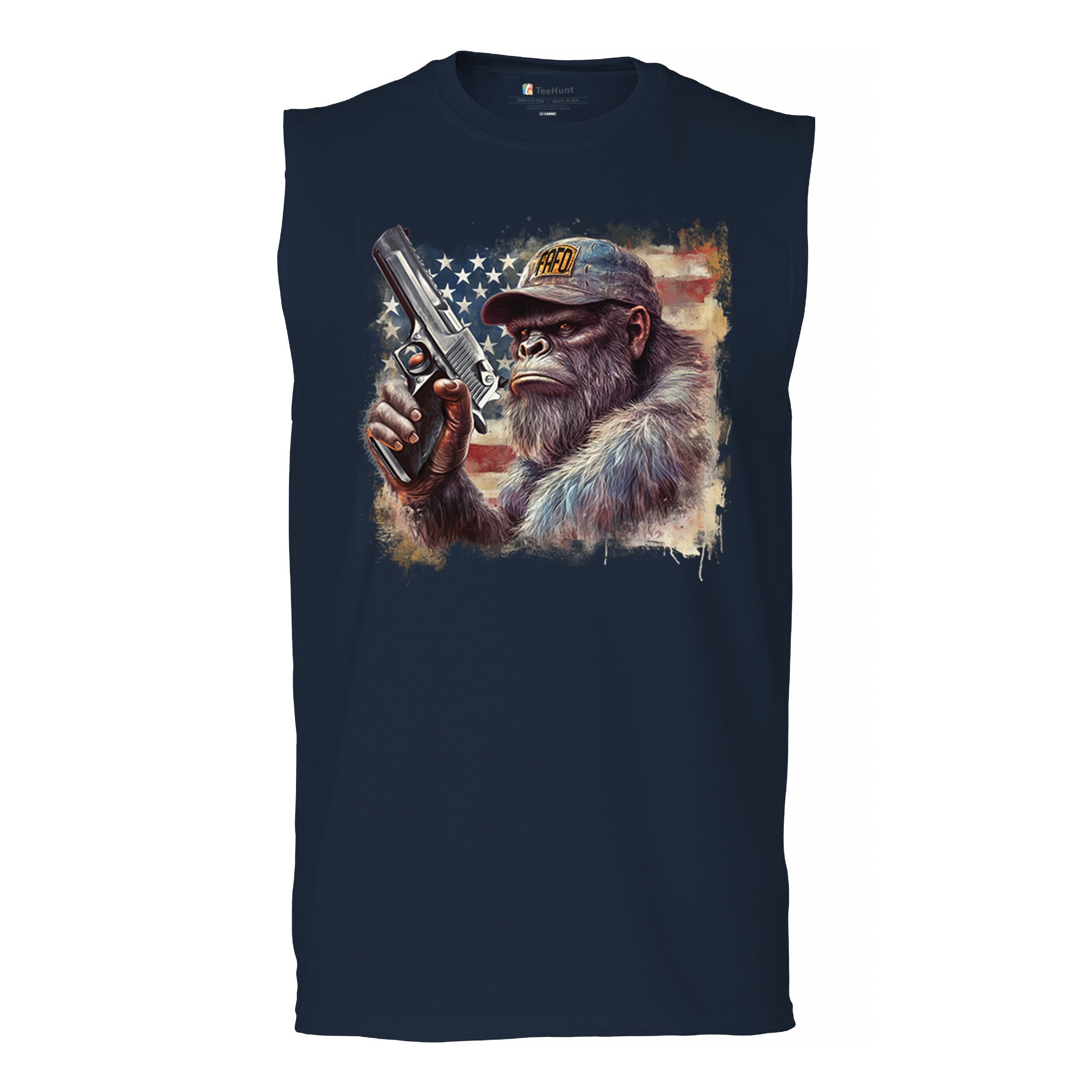 FAFO Bigfoot Muscle Shirt F Around and Find Out American 2nd Amendment Men's - Picture 30 of 43