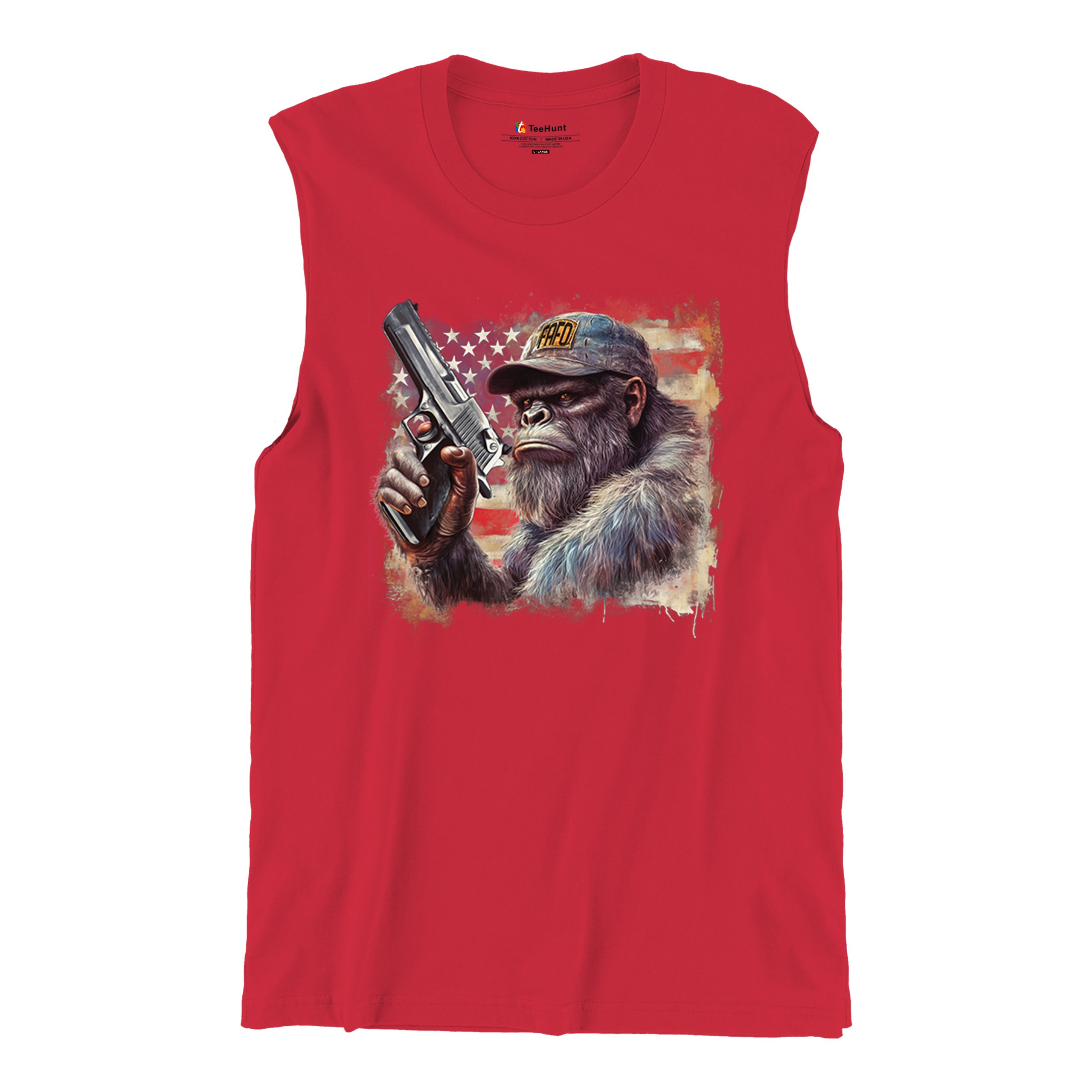 FAFO Bigfoot Muscle Shirt F Around and Find Out American 2nd Amendment Men's - Picture 20 of 43
