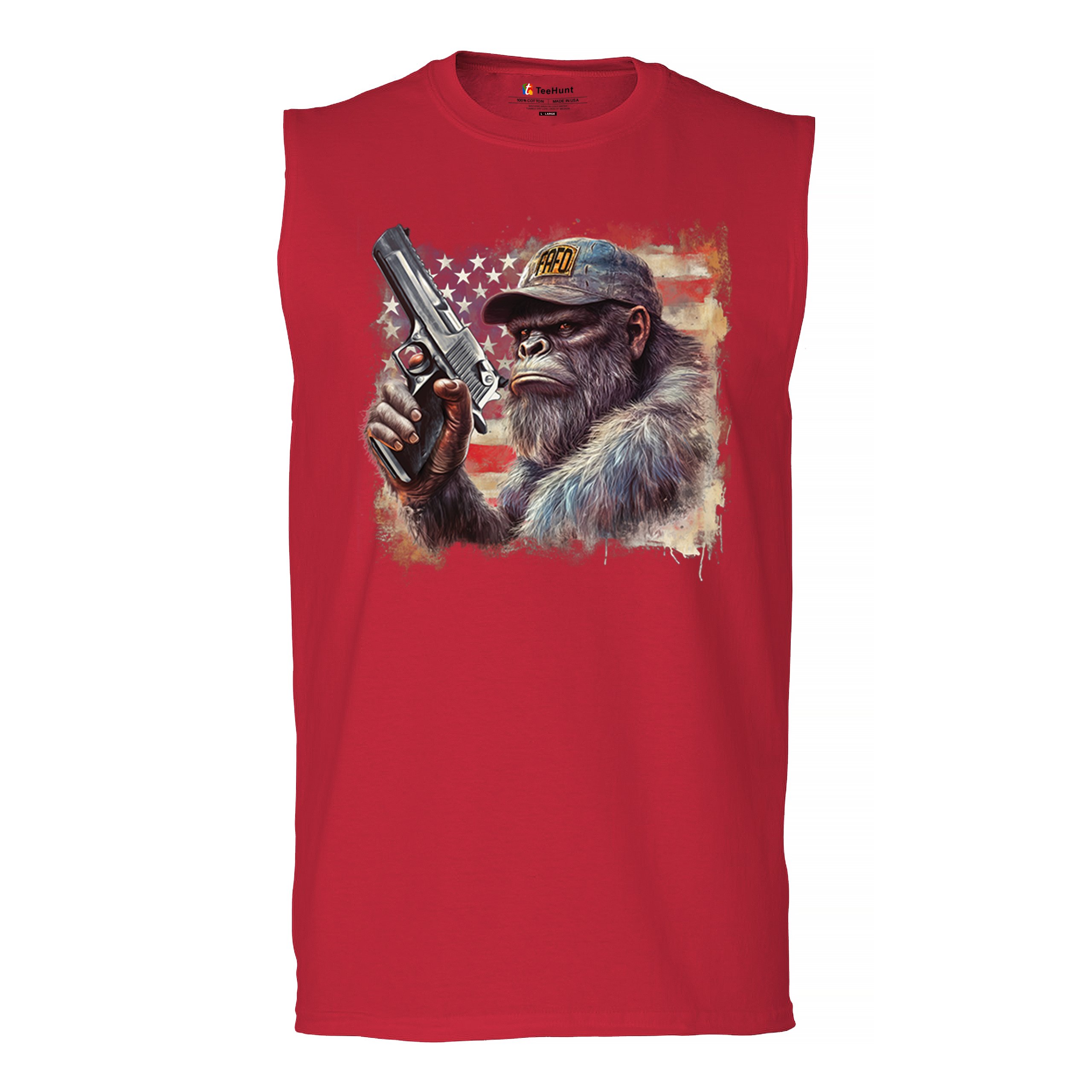 FAFO Bigfoot Muscle Shirt F Around and Find Out American 2nd Amendment Men's - Picture 16 of 43