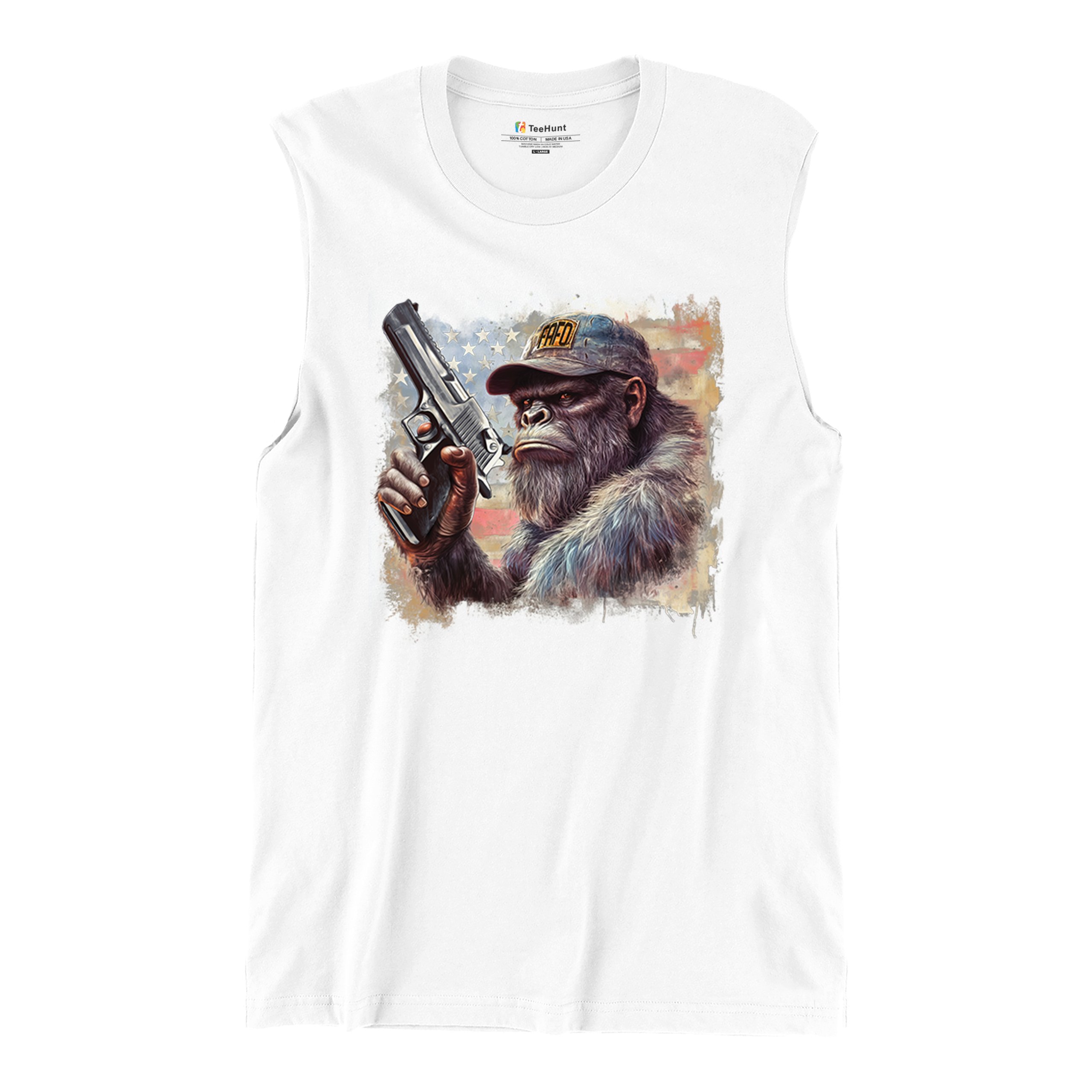 FAFO Bigfoot Muscle Shirt F Around and Find Out American 2nd Amendment Men's - Picture 27 of 43