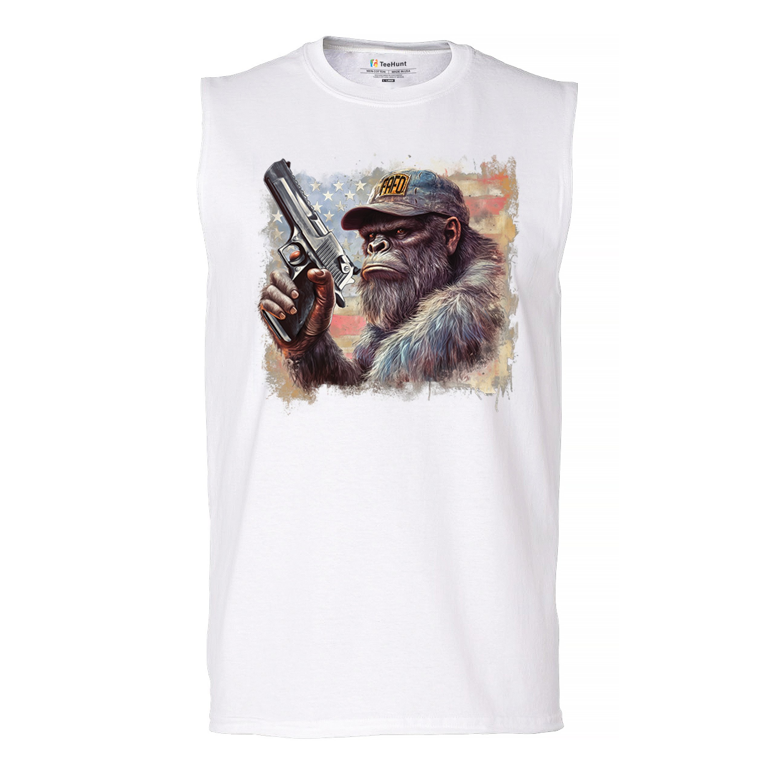 FAFO Bigfoot Muscle Shirt F Around and Find Out American 2nd Amendment Men's - Picture 23 of 43