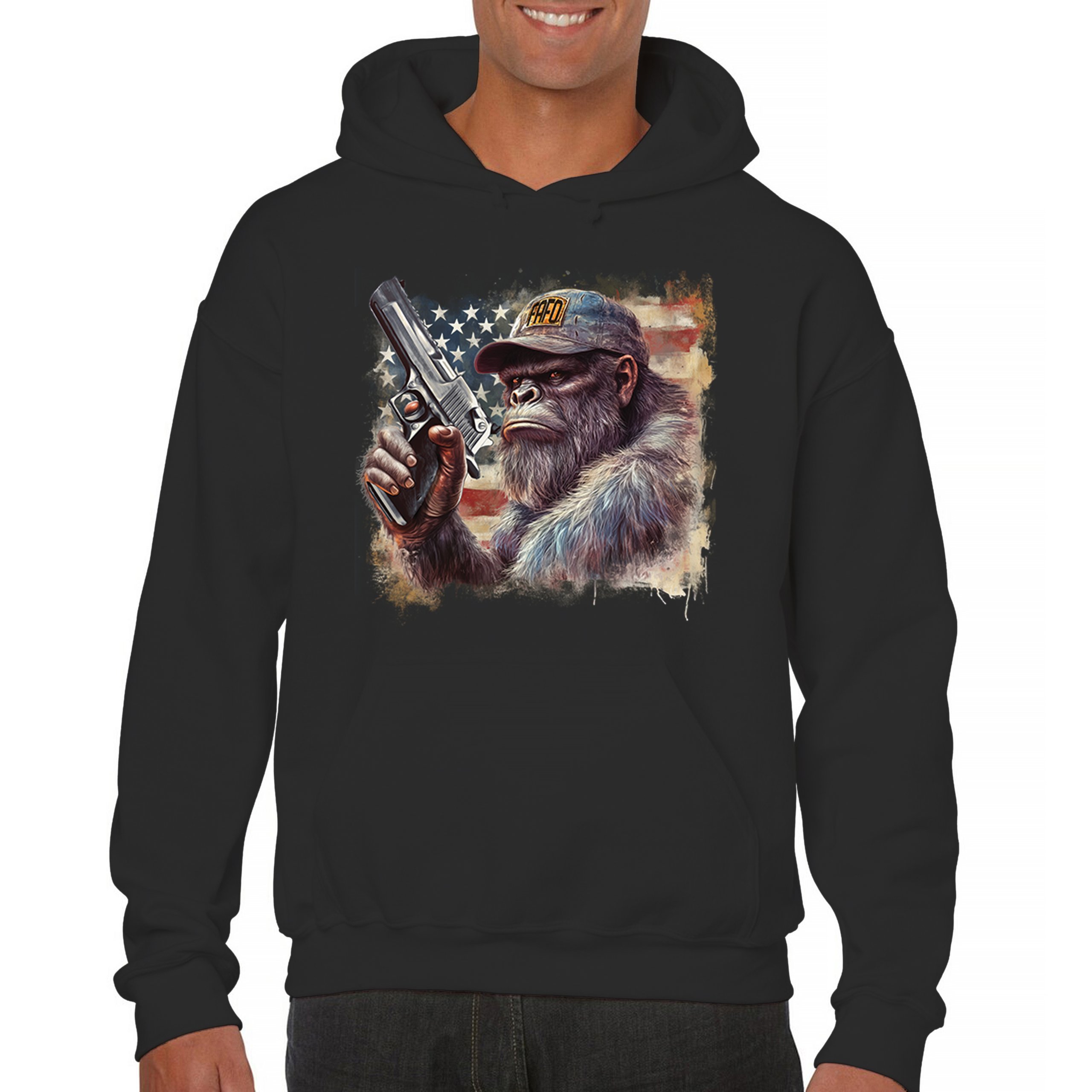 FAFO Bigfoot Sweatshirt F Around and Find Out American 2nd Amendment Hoodie - Picture 2 of 57