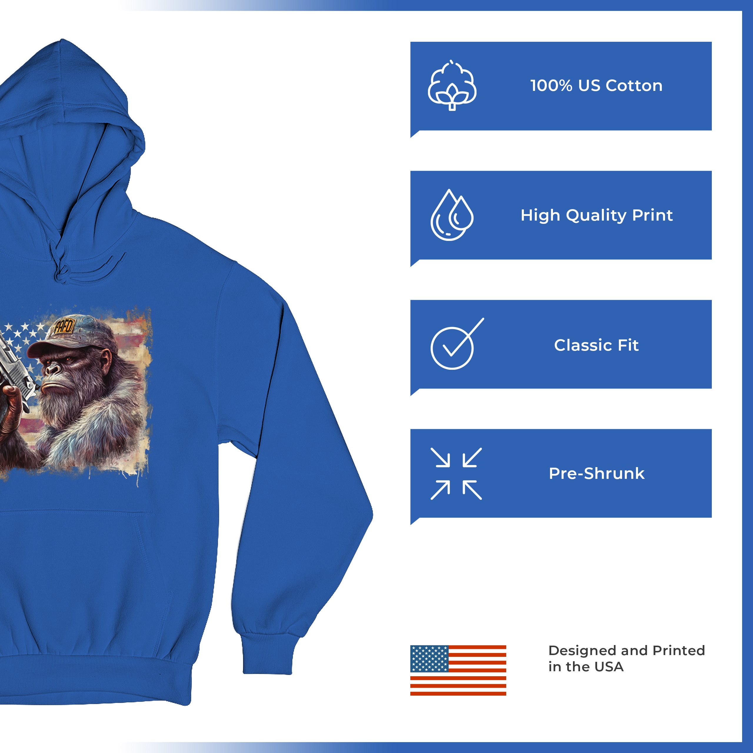 FAFO Bigfoot Sweatshirt F Around and Find Out American 2nd Amendment Hoodie - Picture 49 of 57