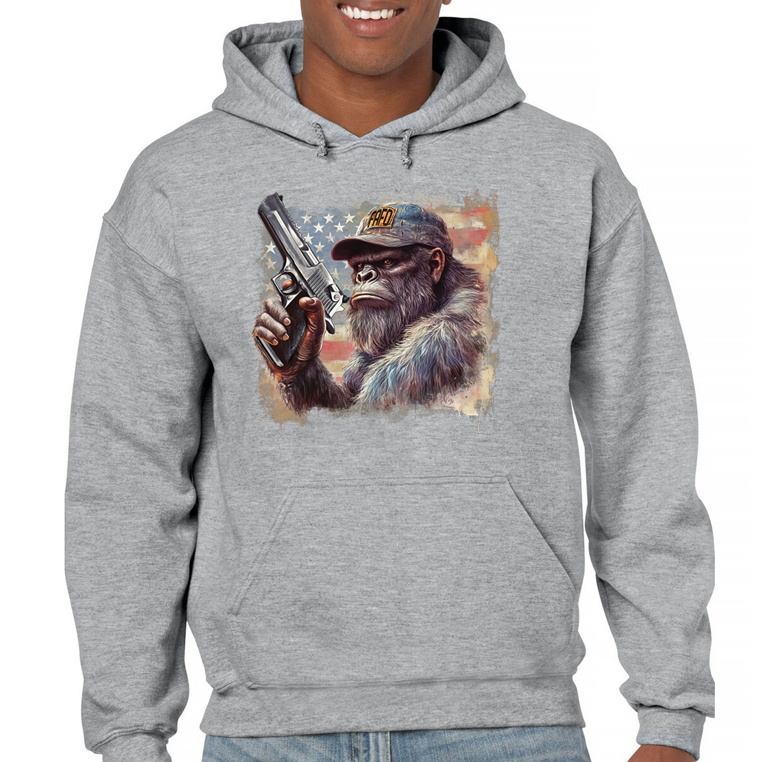 FAFO Bigfoot Sweatshirt F Around and Find Out American 2nd Amendment Hoodie - Picture 9 of 57