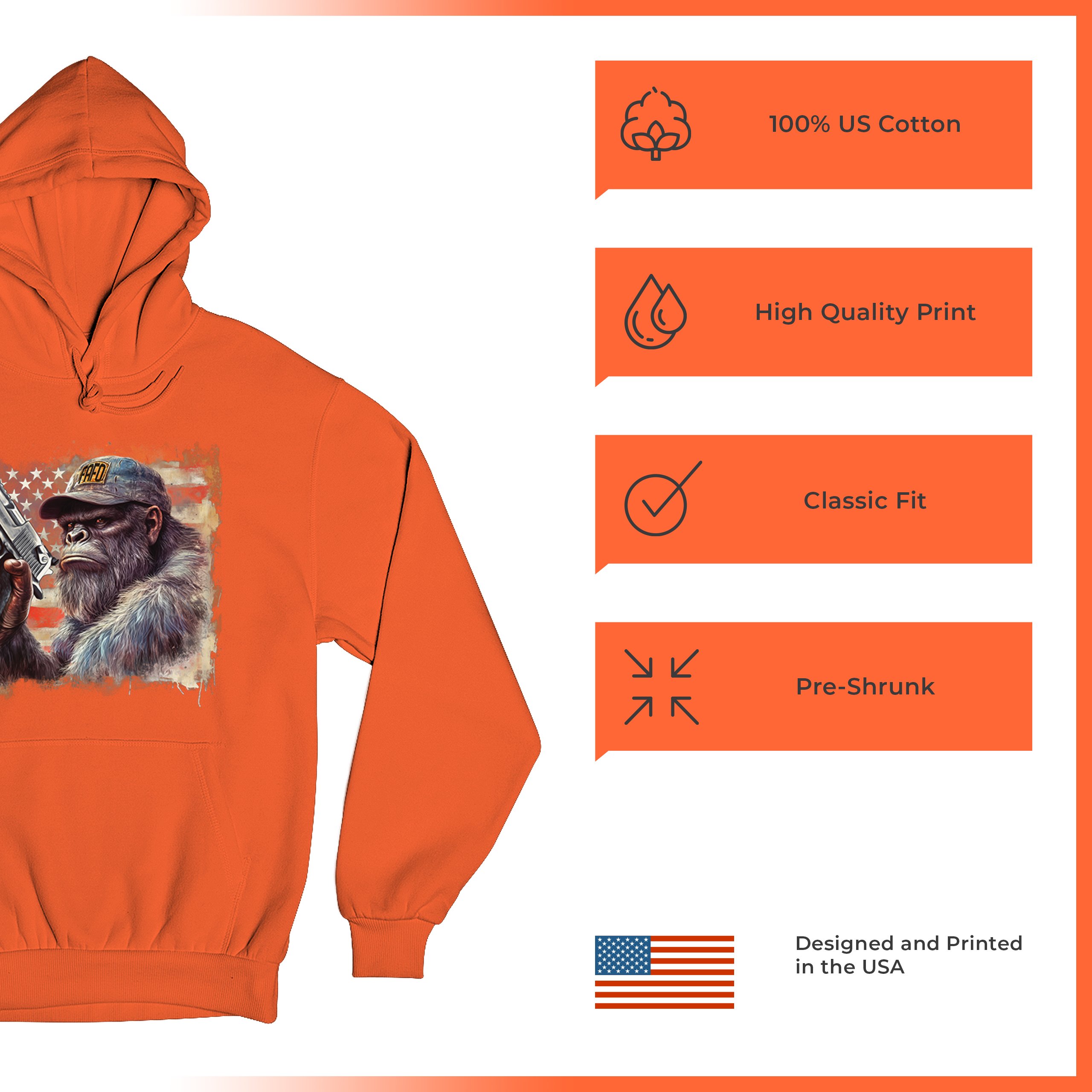 FAFO Bigfoot Sweatshirt F Around and Find Out American 2nd Amendment Hoodie - Picture 21 of 57