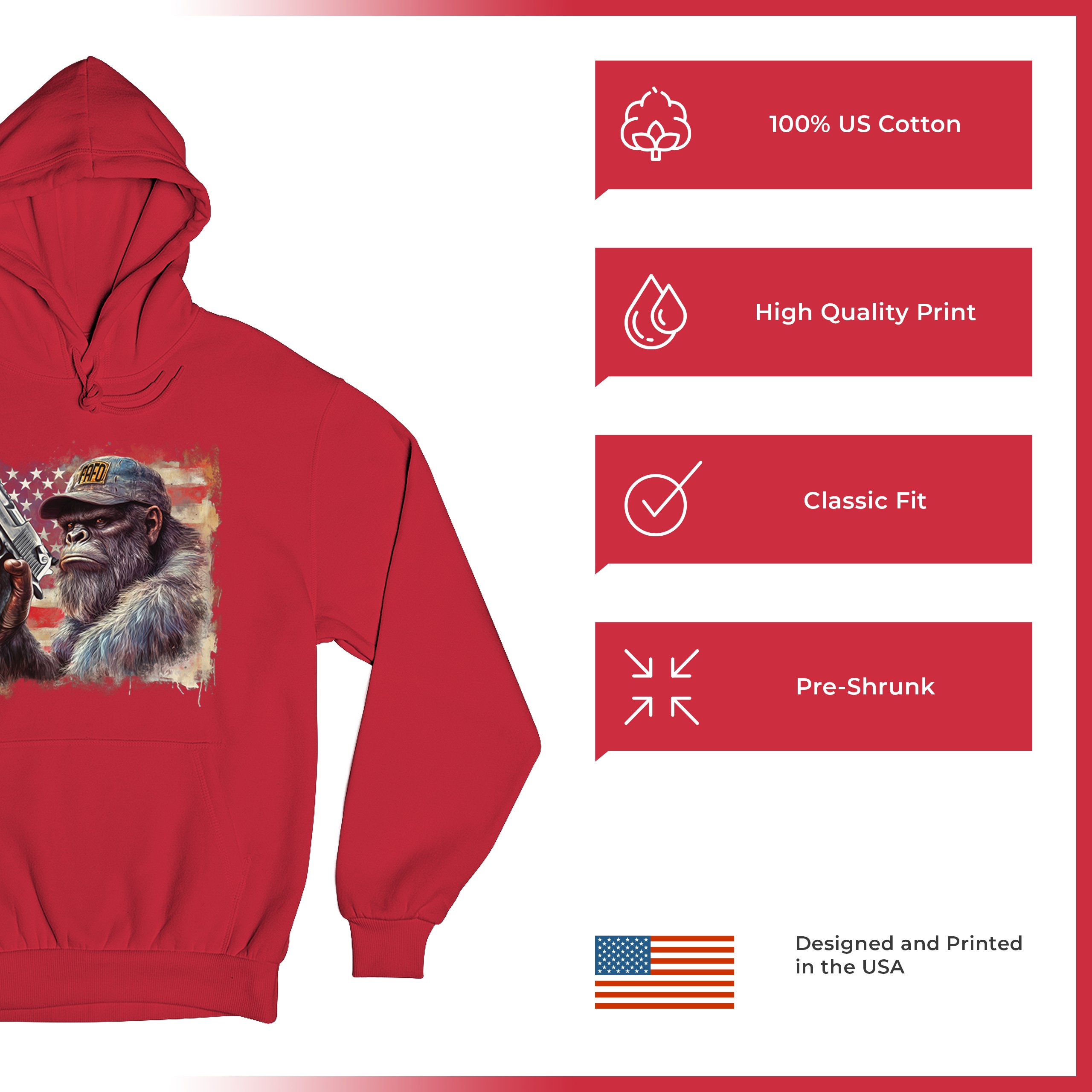 FAFO Bigfoot Sweatshirt F Around and Find Out American 2nd Amendment Hoodie - Picture 35 of 57