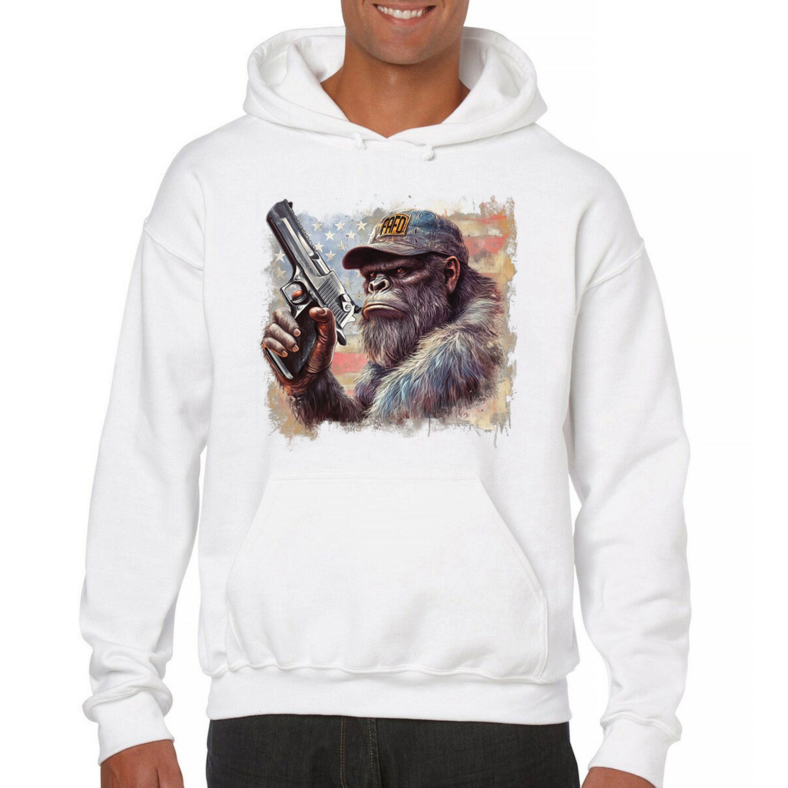 FAFO Bigfoot Sweatshirt F Around and Find Out American 2nd Amendment Hoodie - Picture 37 of 57