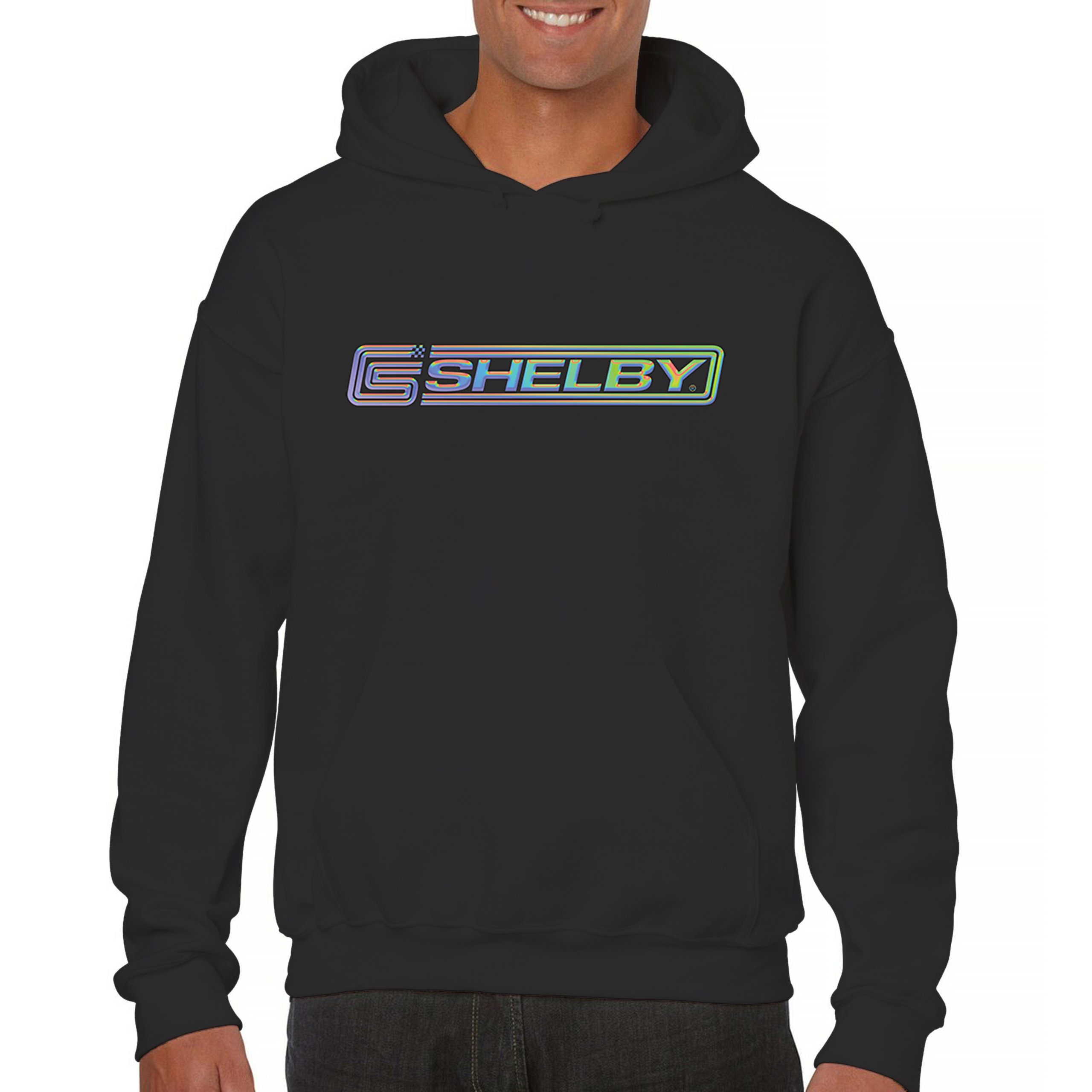 Shelby Holo Logo Sweatshirt Mustang Cobra Performance Powered by
