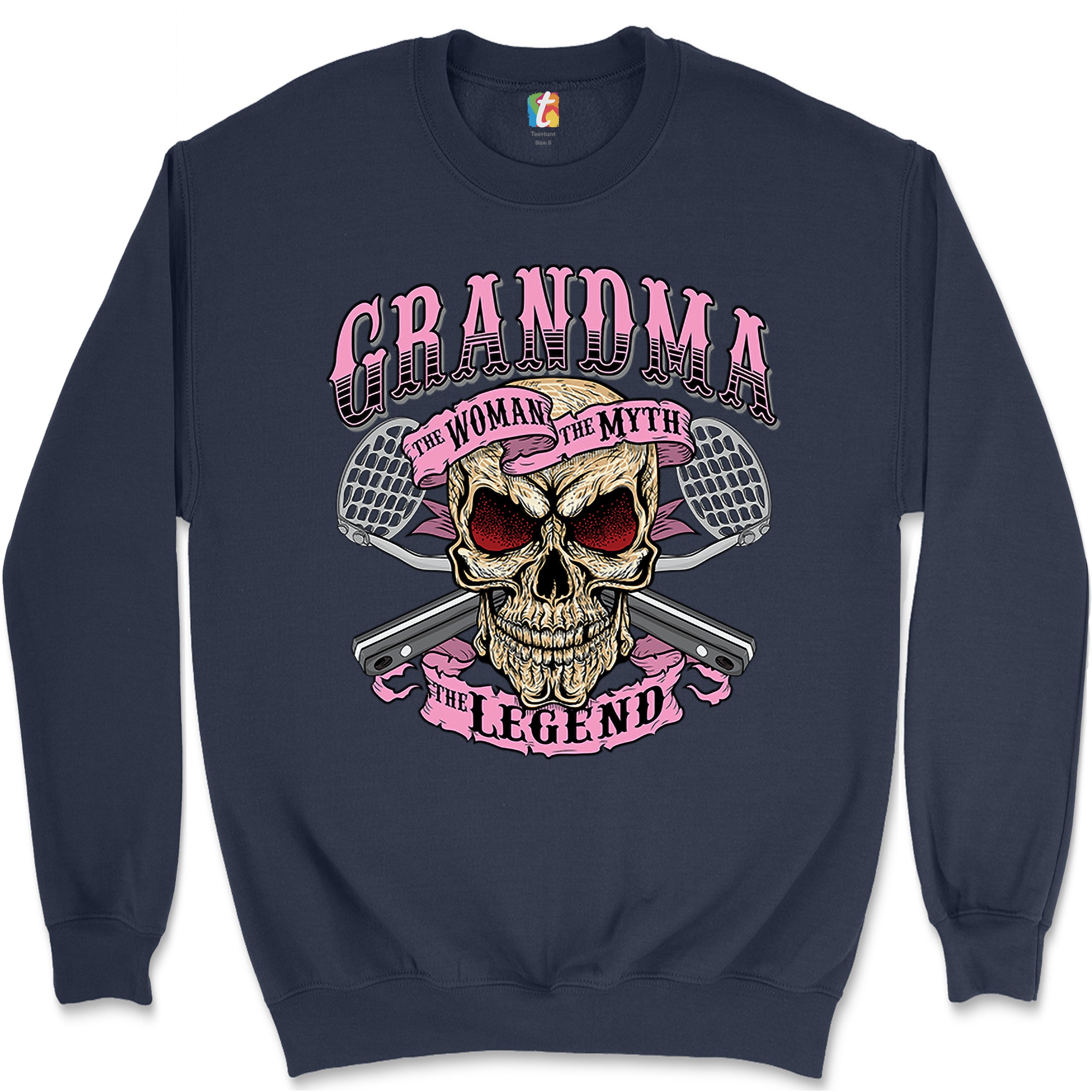 Oma die Frau der Mythos die Legende Sweatshirt Muttertag Oma Rundhalsausschnitt - Bild 18 von 29