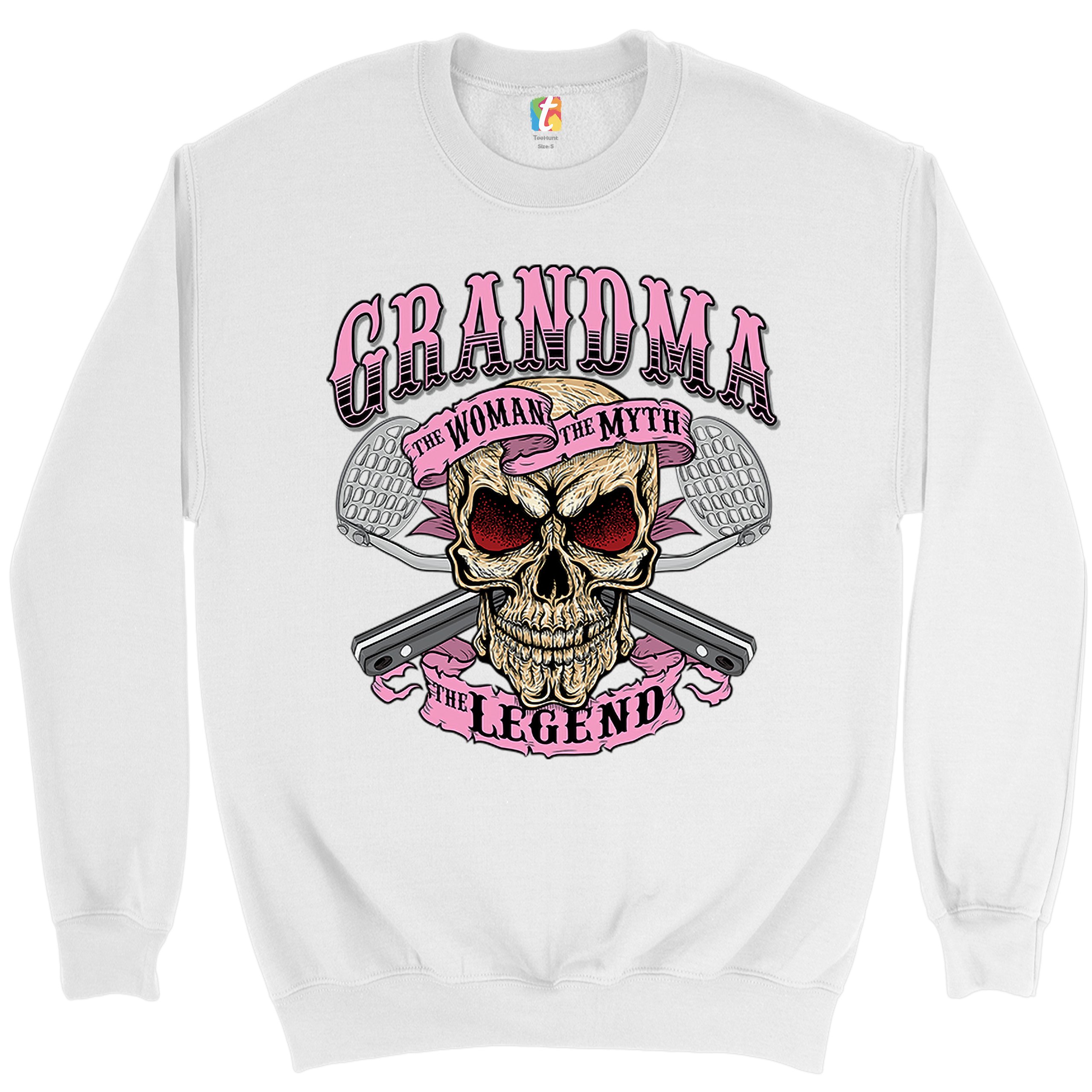 Oma die Frau der Mythos die Legende Sweatshirt Muttertag Oma Rundhalsausschnitt - Bild 14 von 29