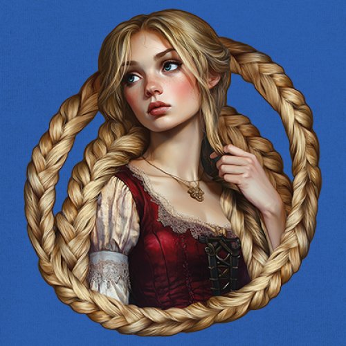 Storybook Rapunzel Youth T-shirt Fairytale Blonde Hair Fantasy Princess Kids - Picture 39 of 50