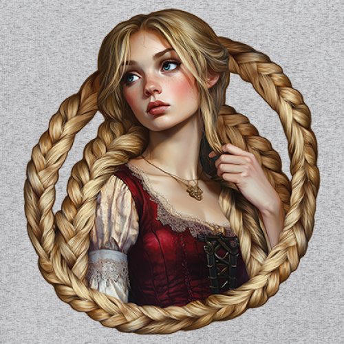 Storybook Rapunzel Youth T-shirt Fairytale Blonde Hair Fantasy Princess Kids - Picture 11 of 50