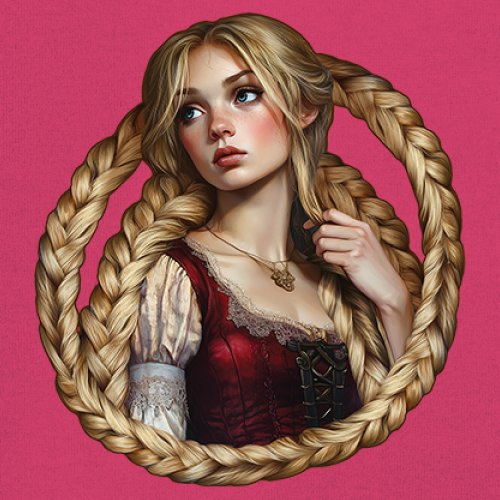 Storybook Rapunzel Youth T-shirt Fairytale Blonde Hair Fantasy Princess Kids - Picture 46 of 50