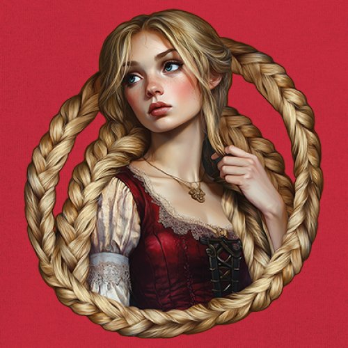 Storybook Rapunzel Youth T-shirt Fairytale Blonde Hair Fantasy Princess Kids - Picture 18 of 50
