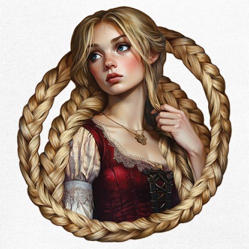Storybook Rapunzel Youth T-shirt Fairytale Blonde Hair Fantasy Princess Kids - Picture 25 of 50