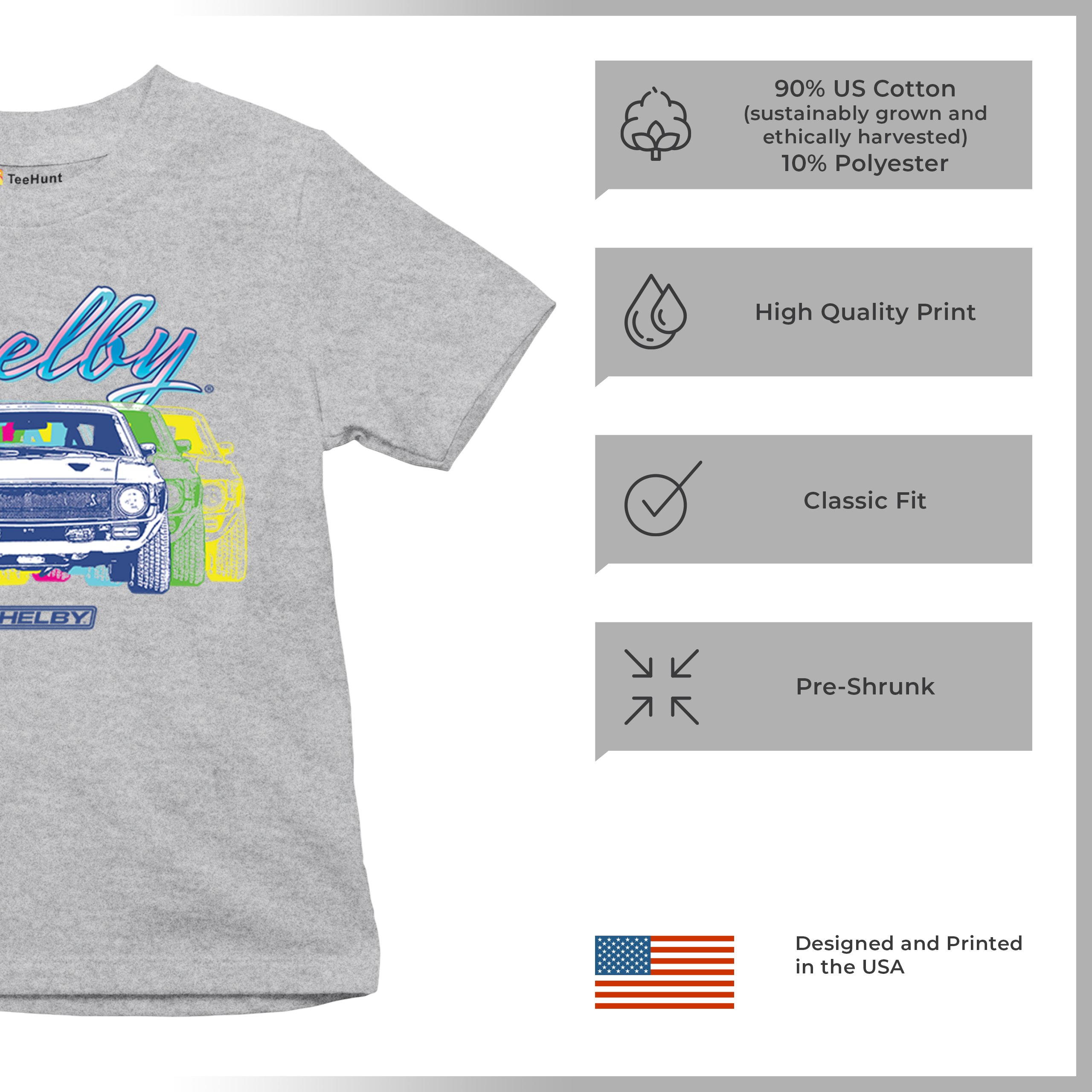 1967 Shelby GT500 Youth T-shirt Mustang Racing Cobra GT Powered by Ford Kids - Picture 14 of 50